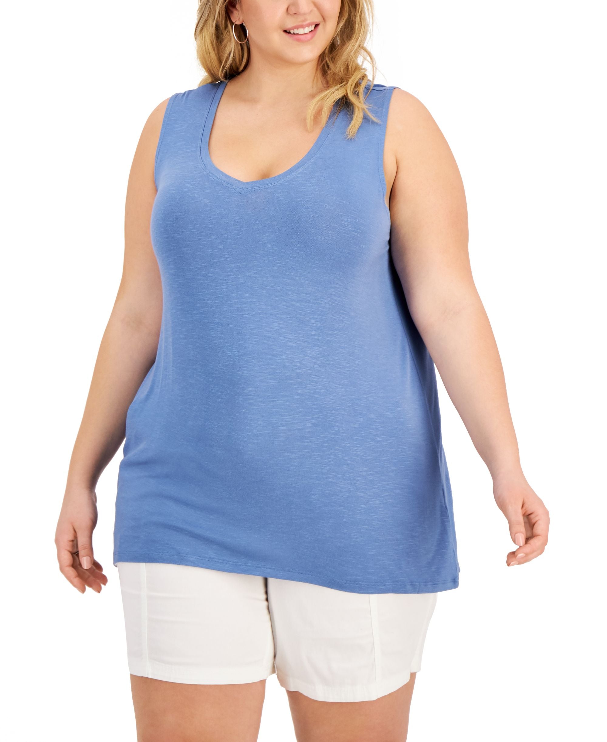 Style & Co Plus Size V Neck Tank Top