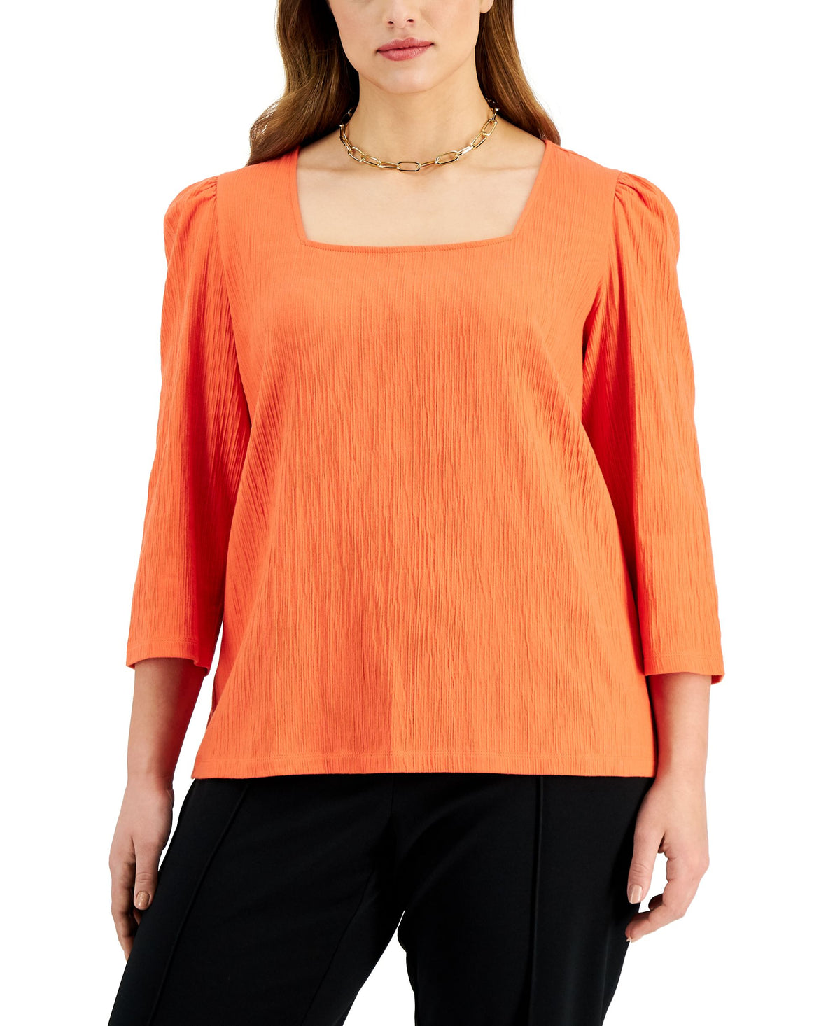 Bar III Square Neck Top
