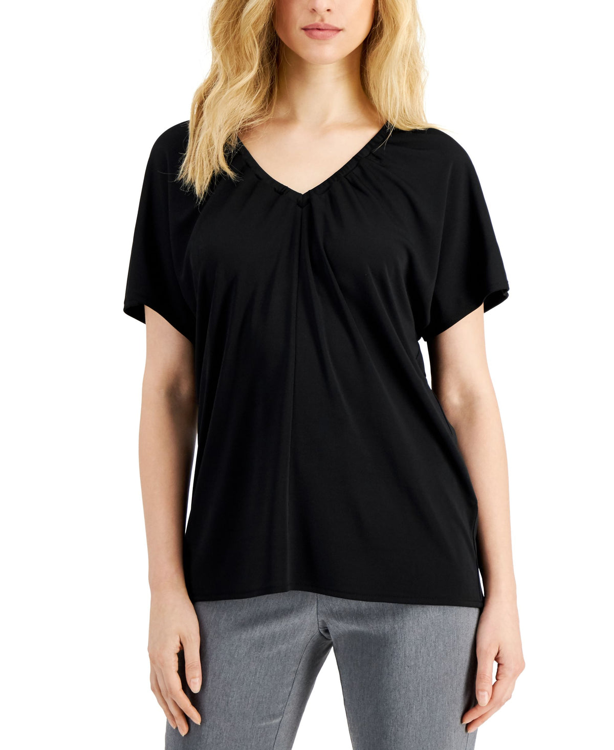 Alfani Womens V Neck Top