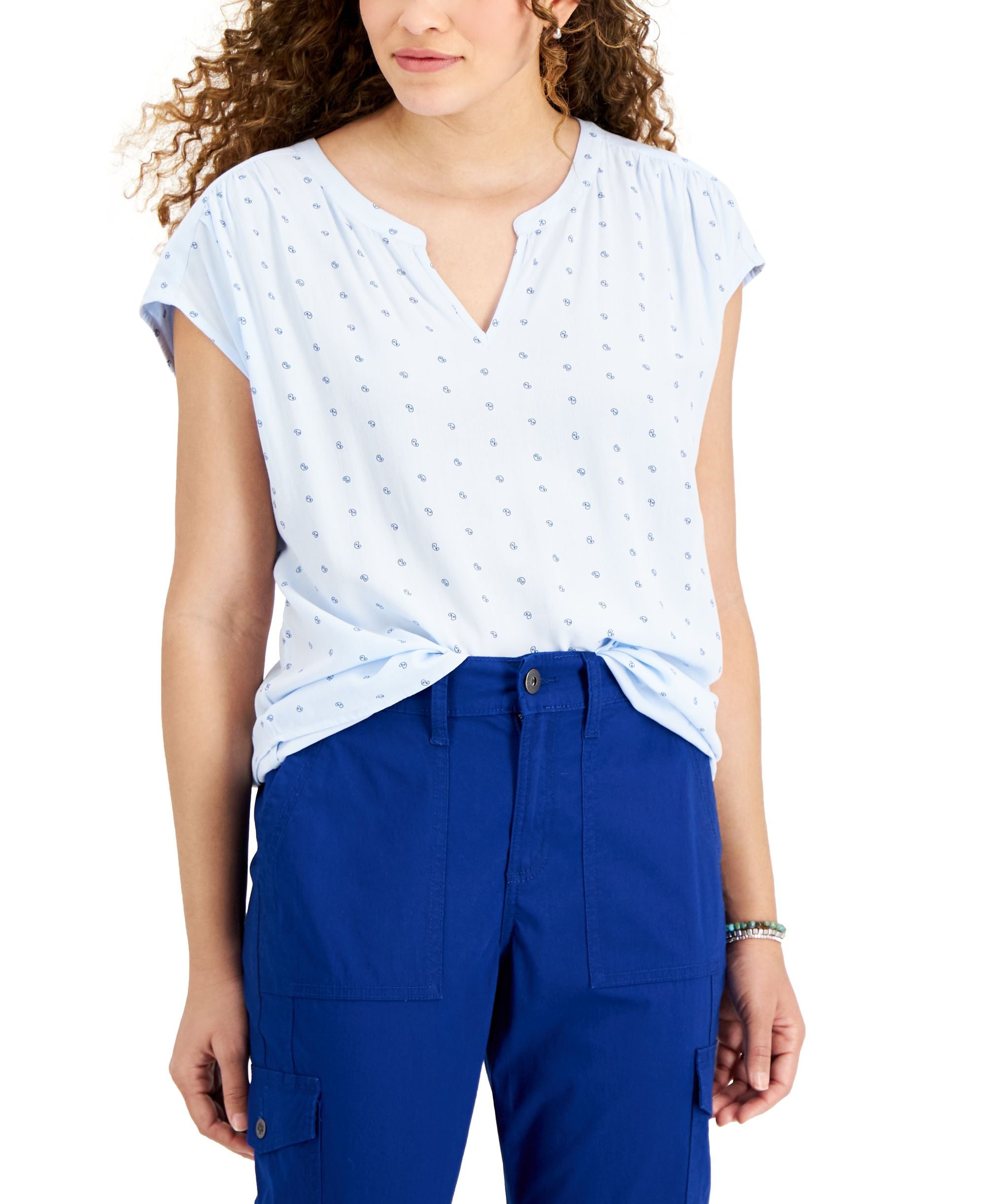 Style & Co Split Neck Top