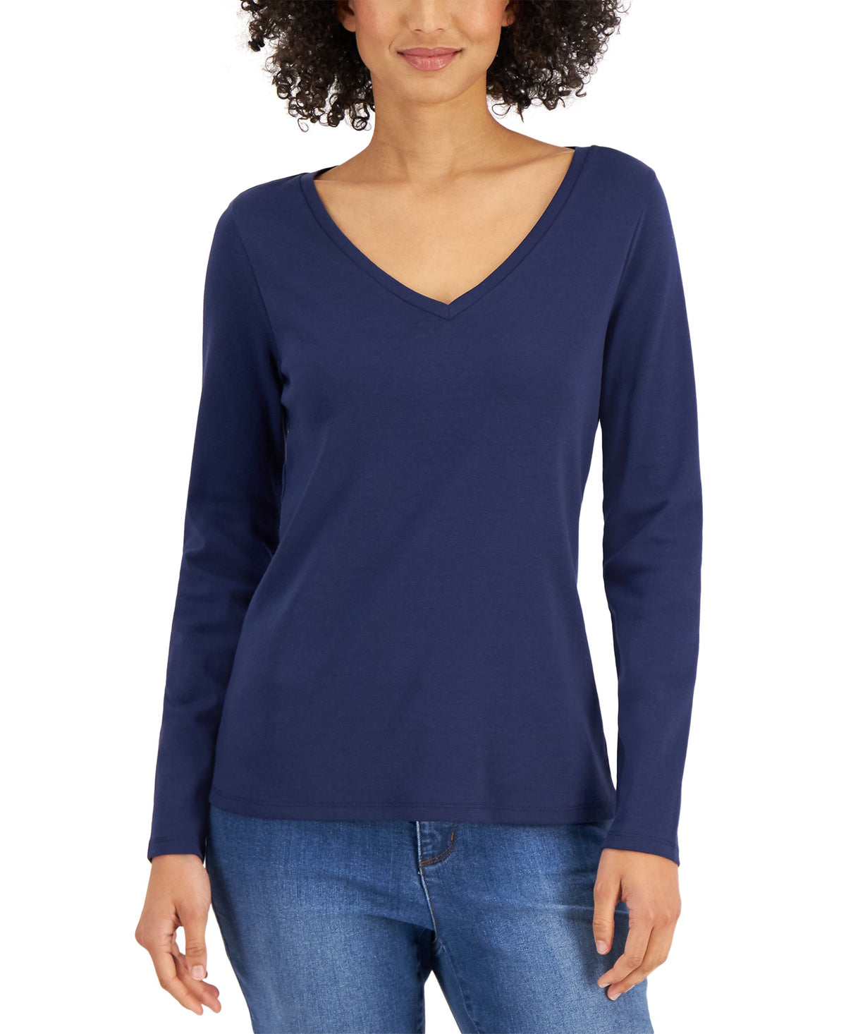 Charter Club Petite V Neck Top
