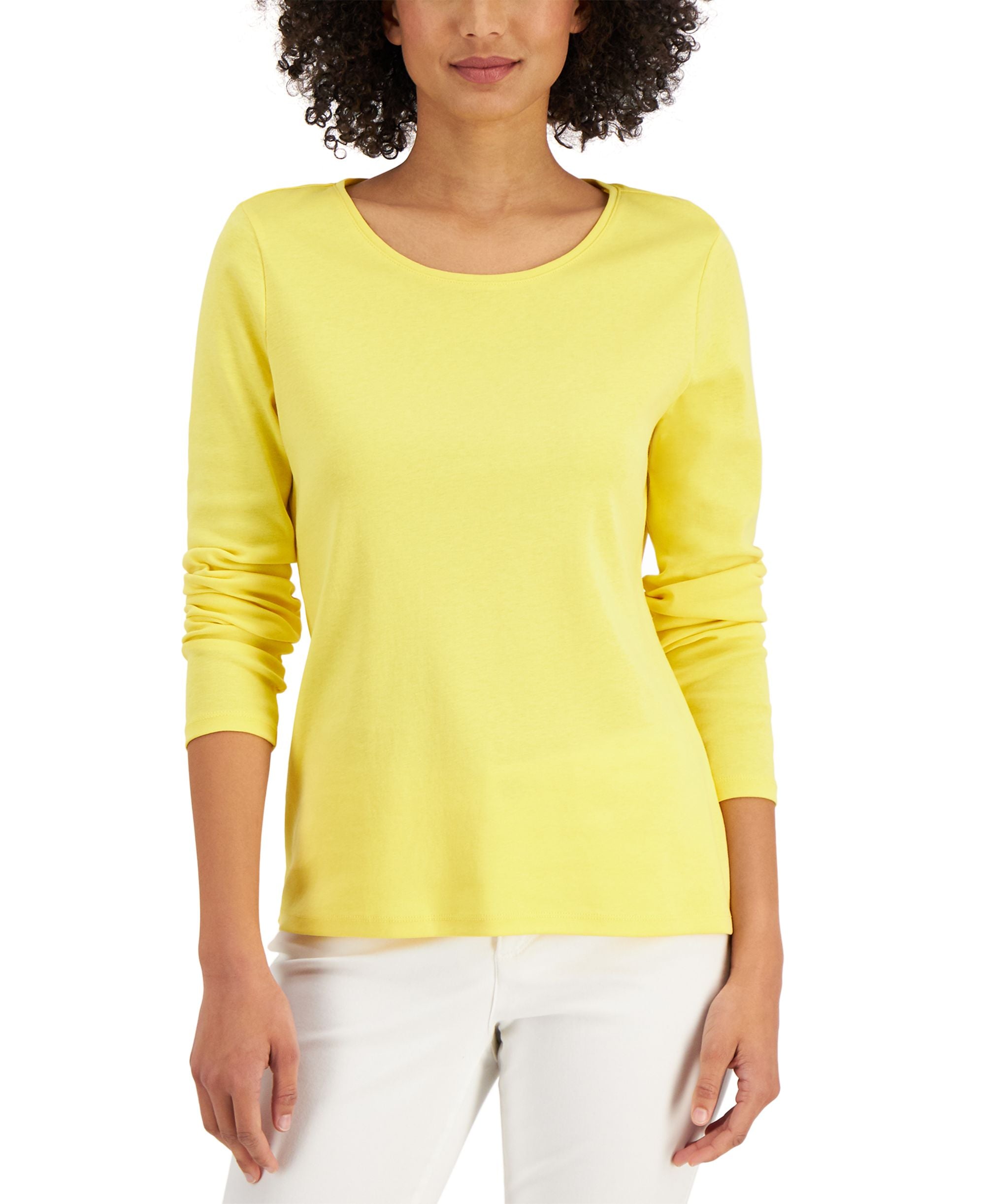 Charter Club Pima Cotton Long Sleeve Top