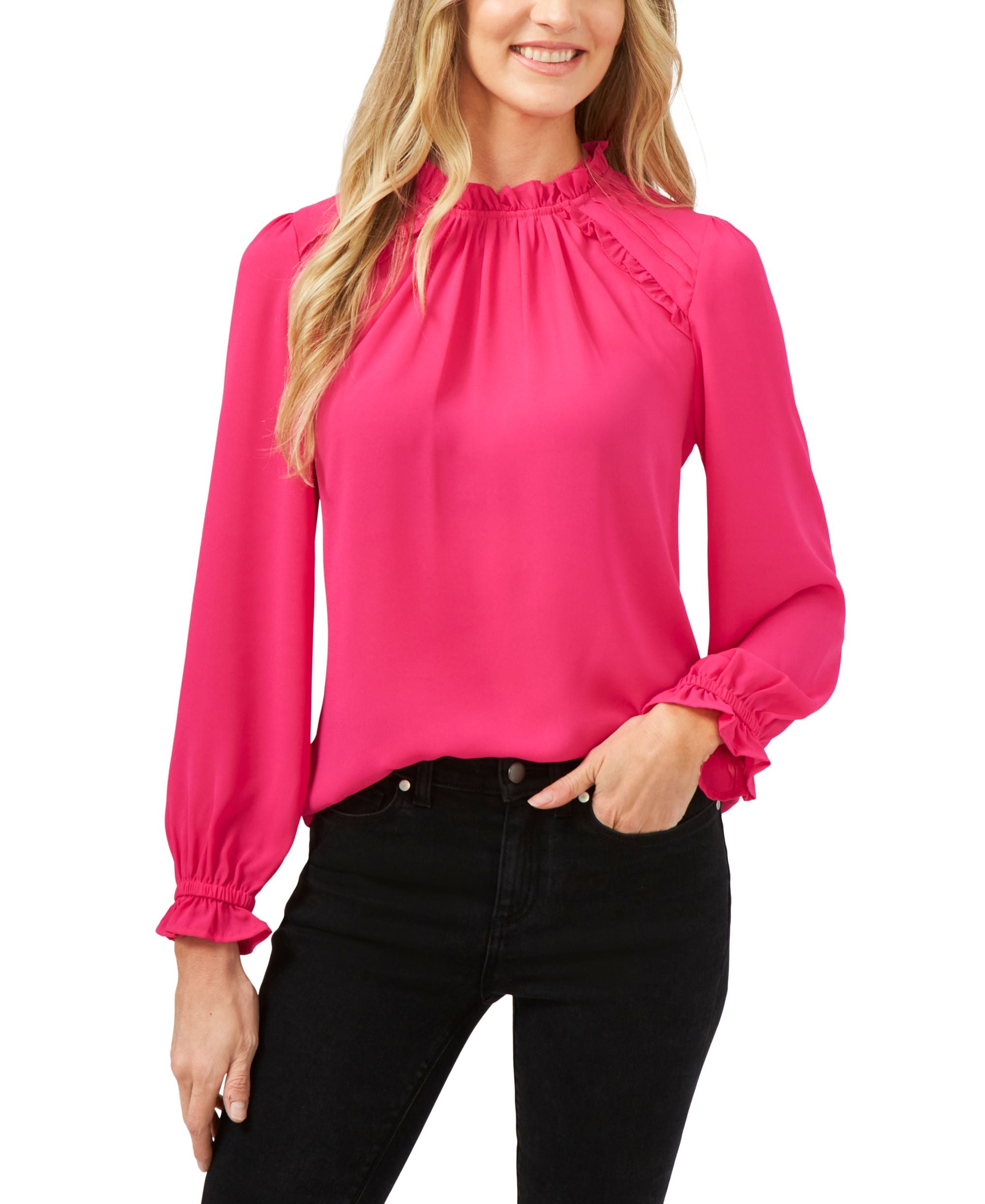 Ruffle-Trim Blouse