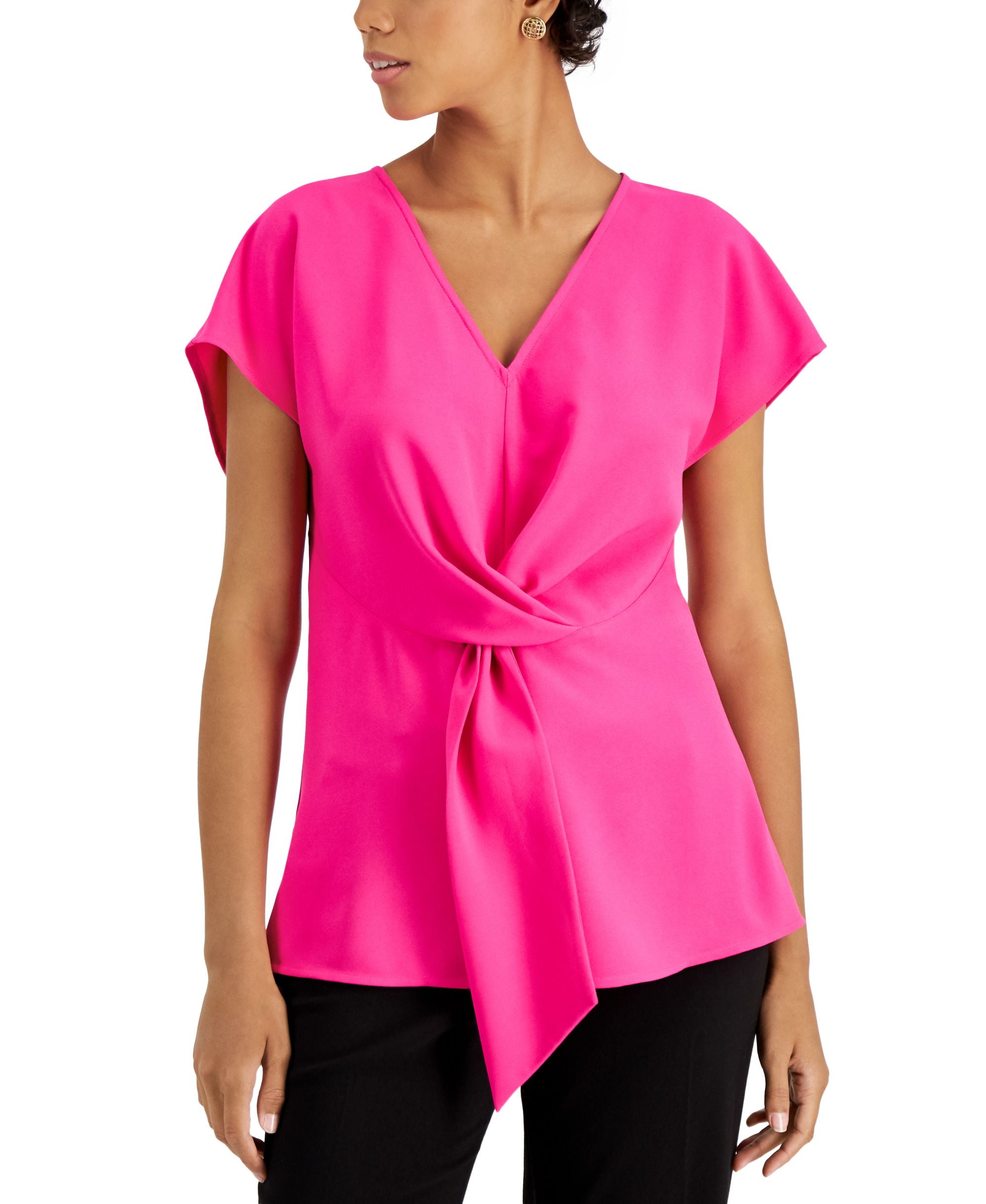 Tahari Asl Twist Front Top