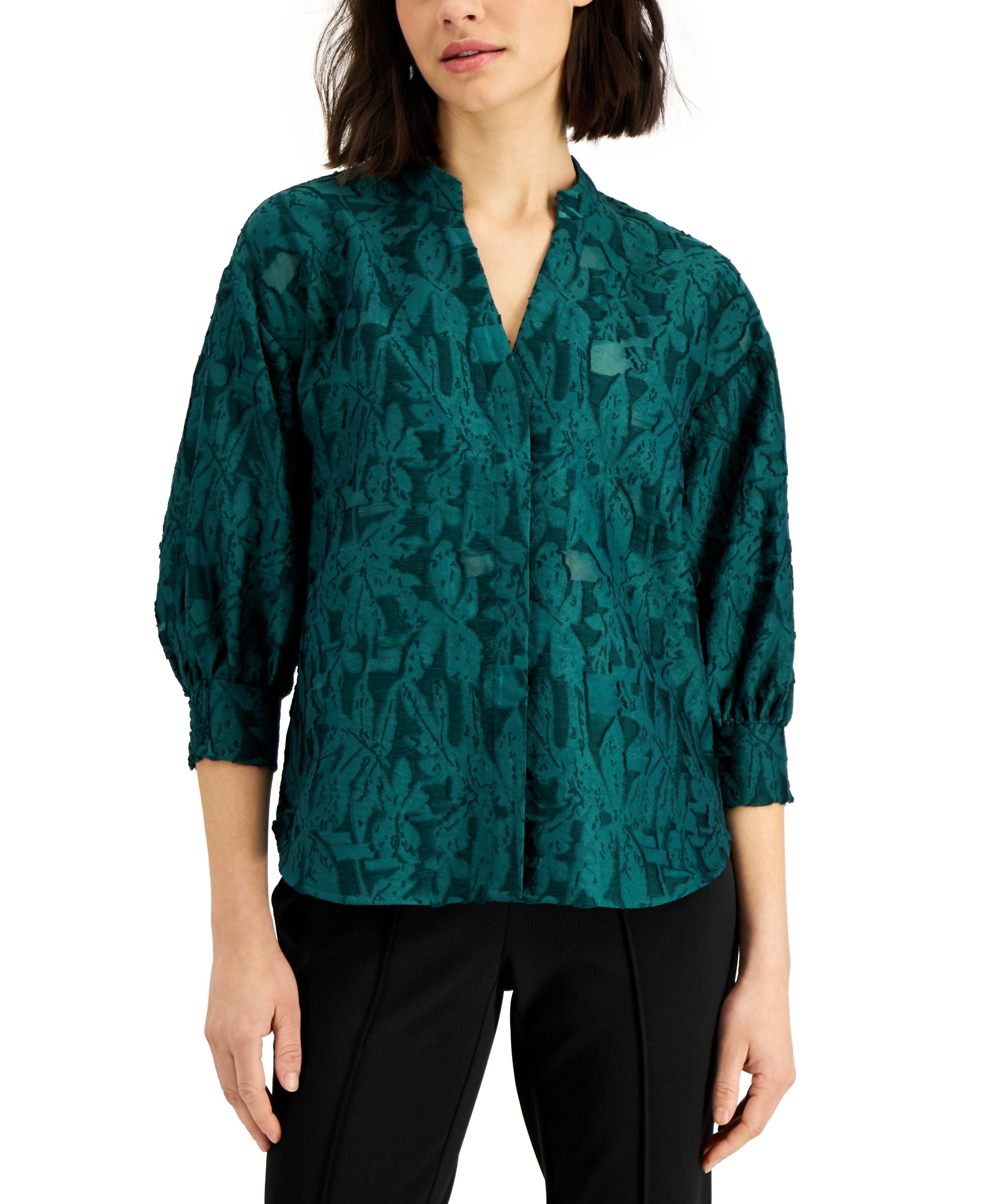 Alfani Printed Billow Sleeve Blouse