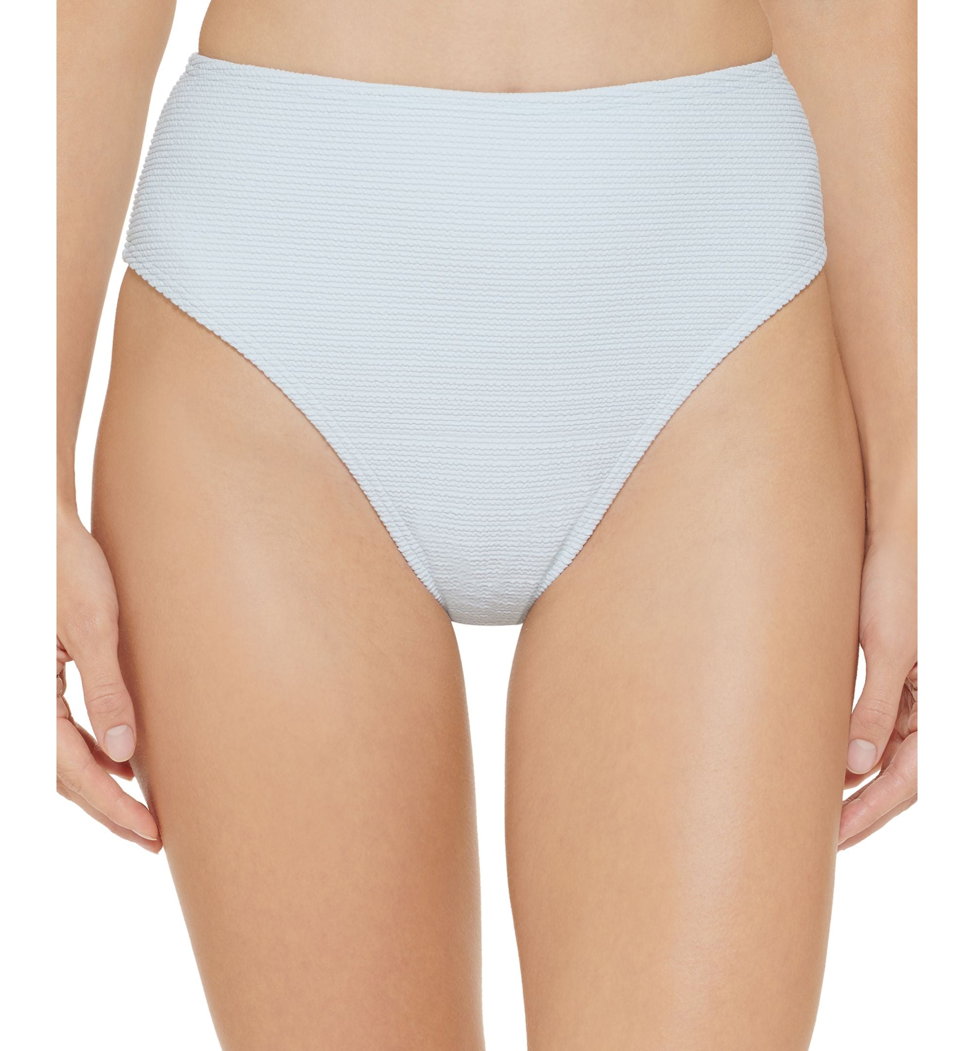 Textured High-Waist Bikini Bottom