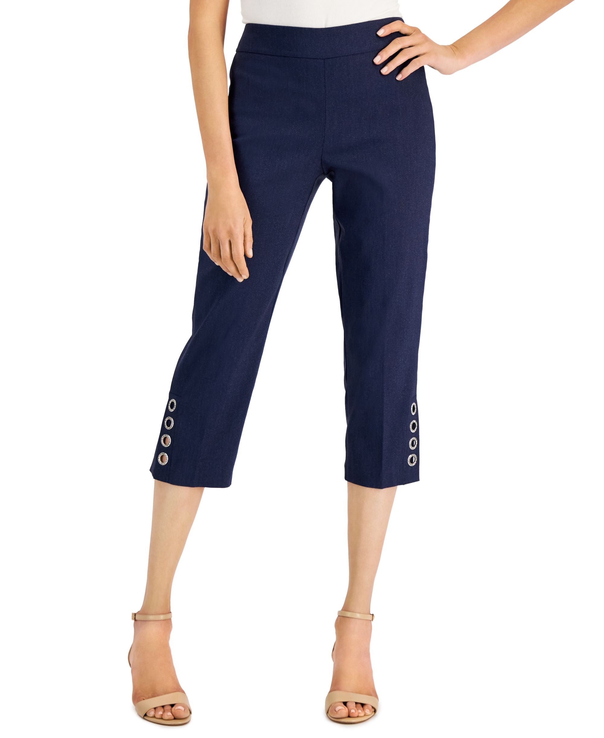 JM Collection Petite Embellished Capri Pants