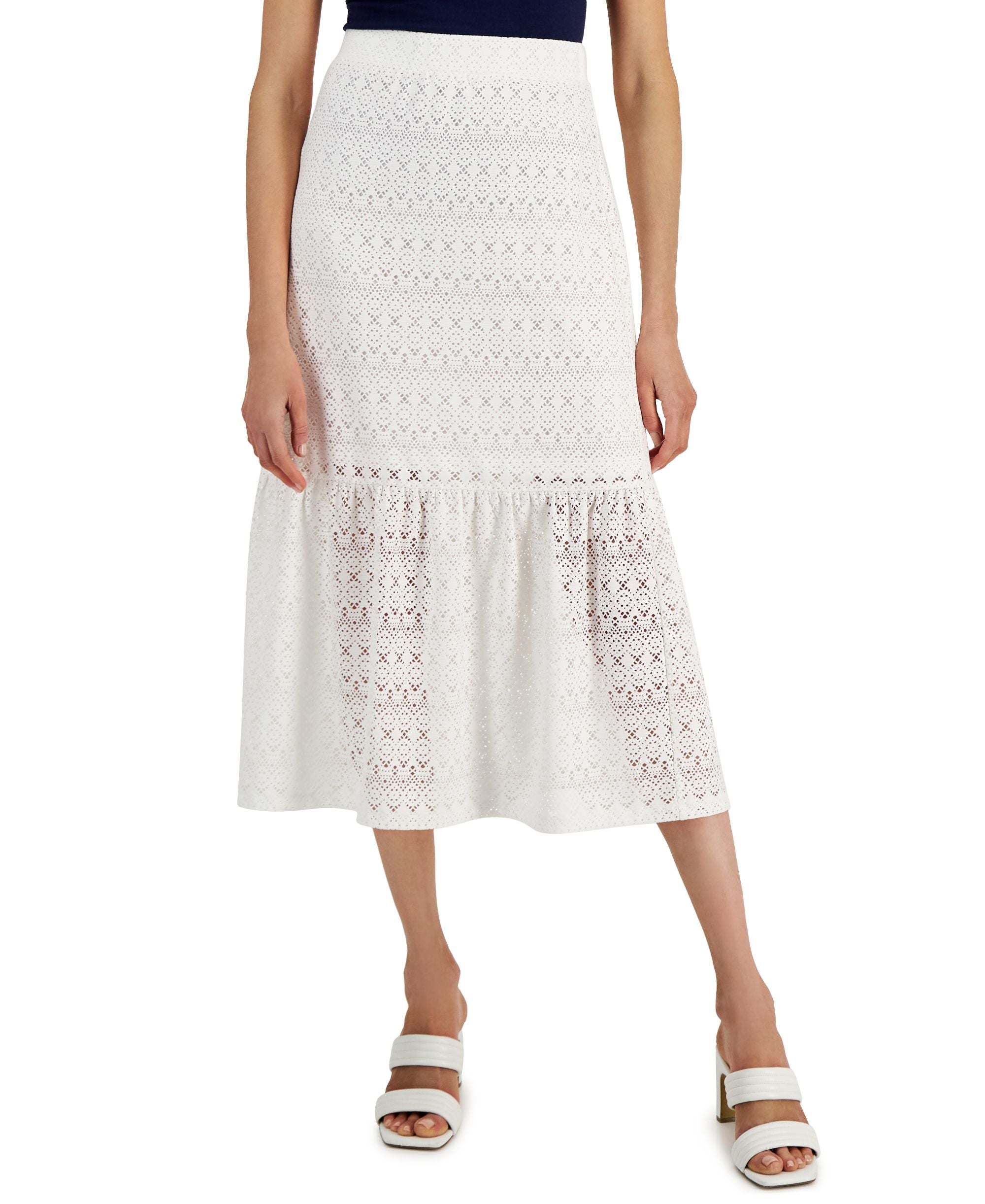 JM Collection Womens Crocheted Skirt