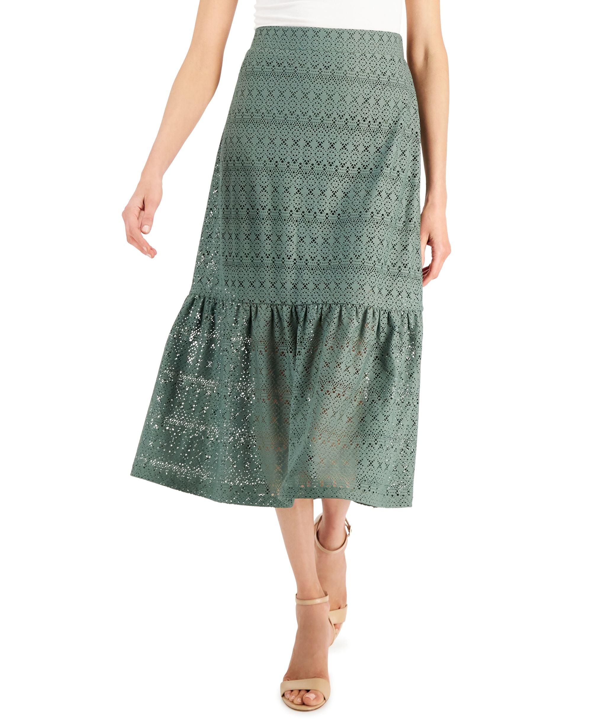 JM Collection Womens Crocheted Skirt