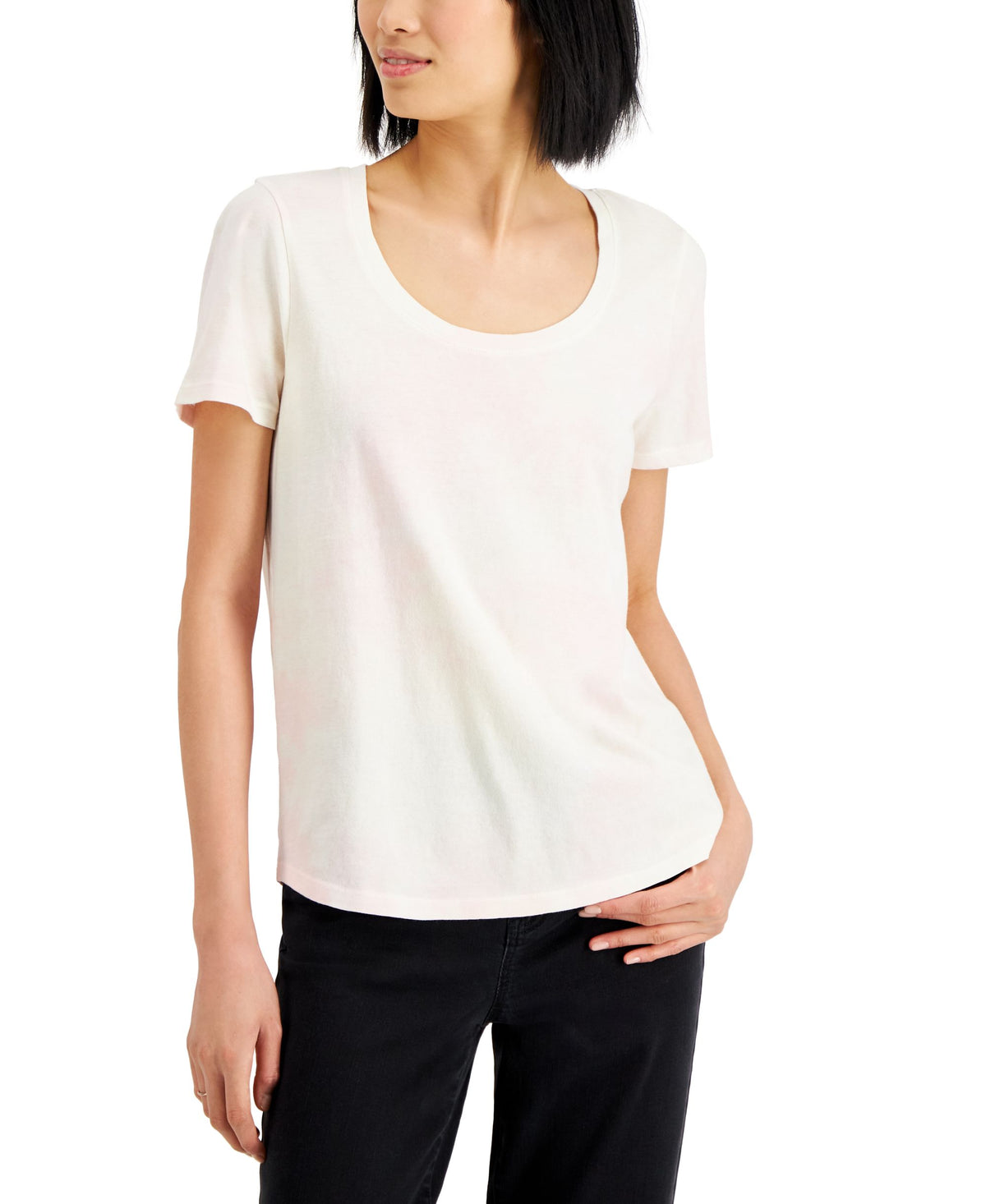 Style & Co Printed Cotton T-Shirt