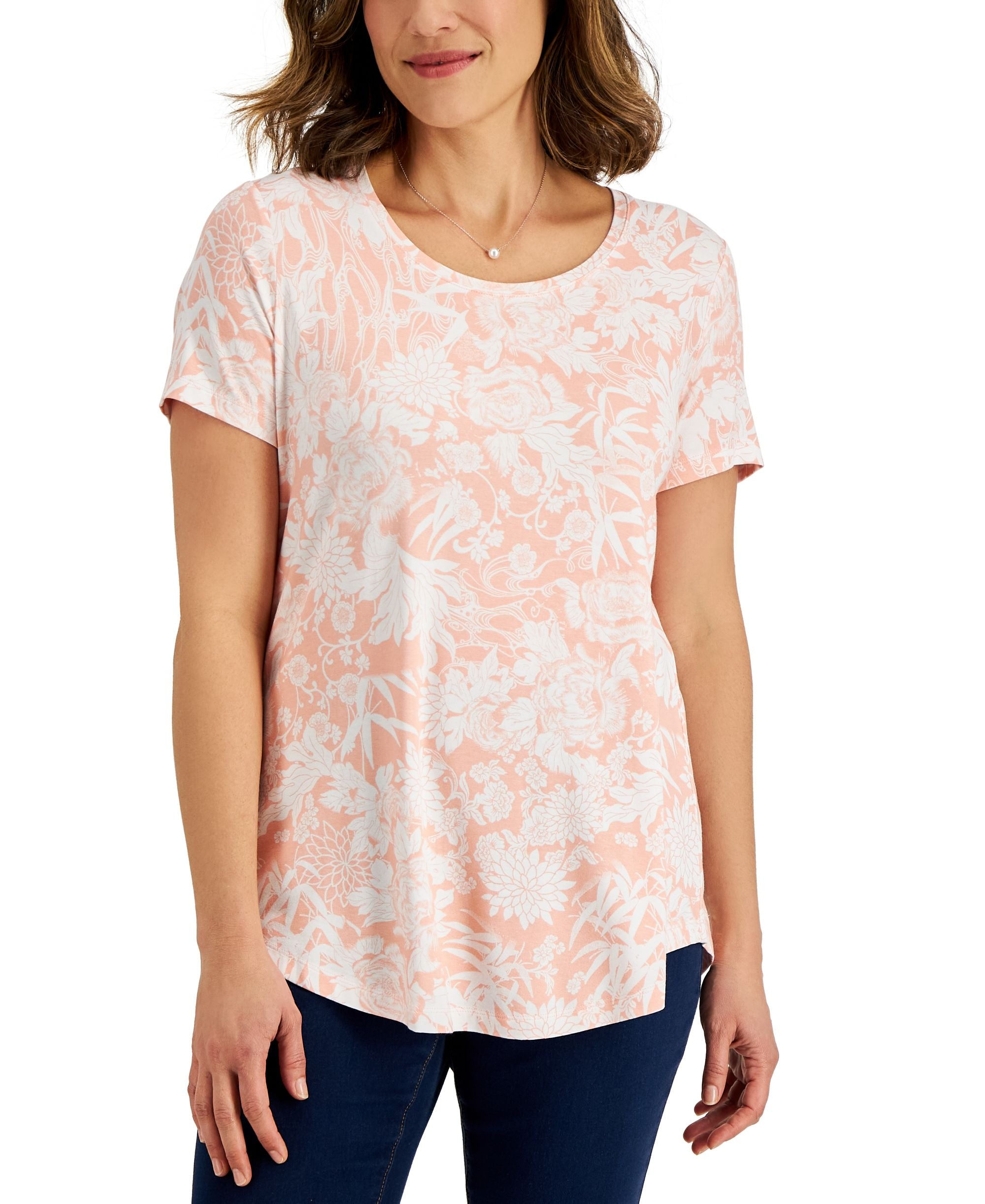JM Collection Womens Floral Top