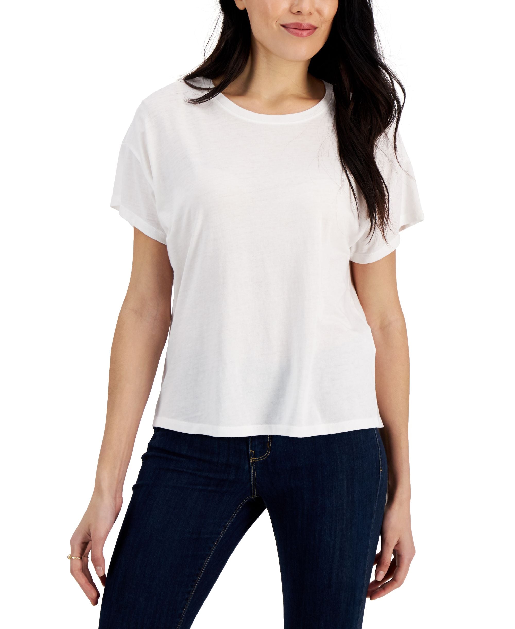 Style & Co Oversized Cropped T-Shirt
