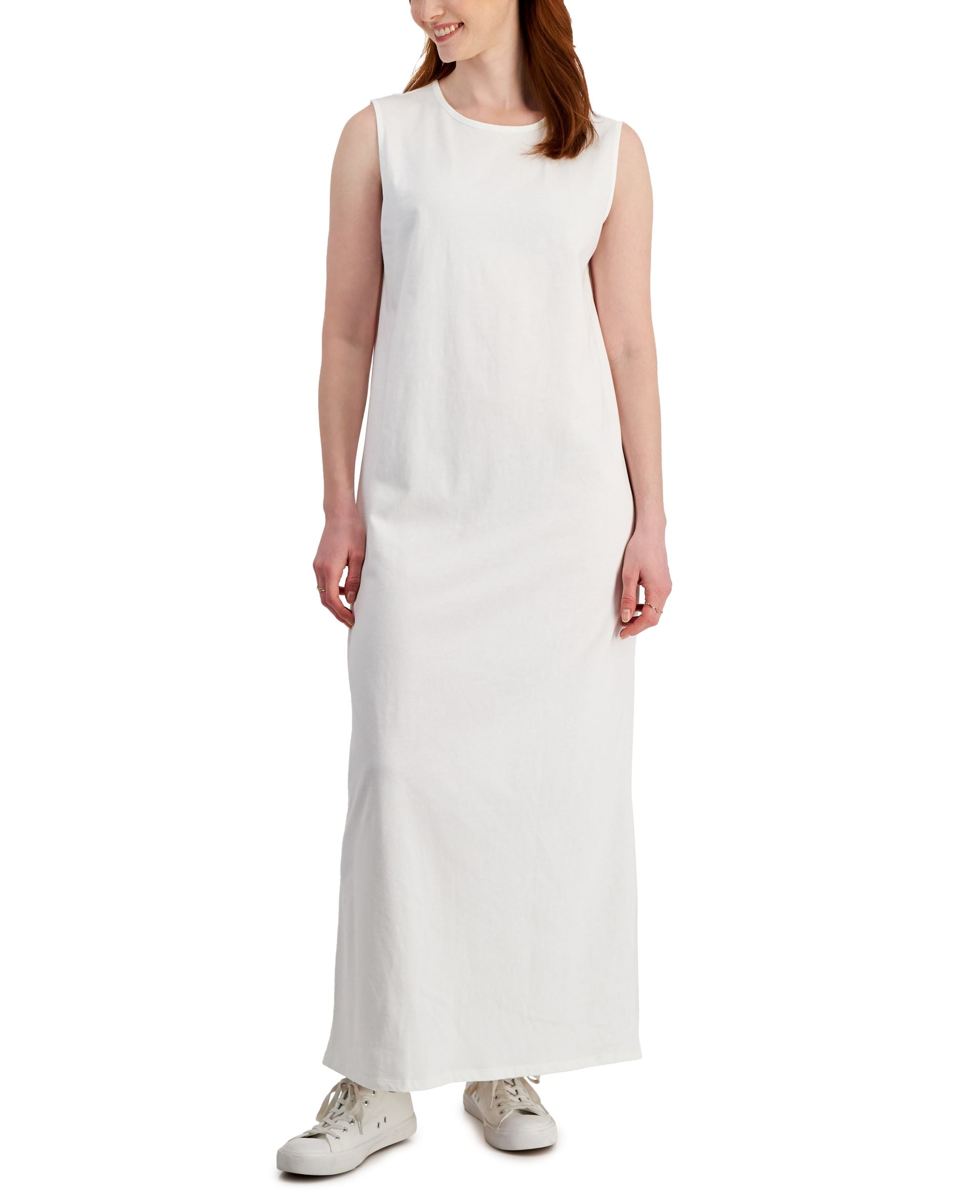 Style & Co Womens Cotton Sleeveless Maxi Dress