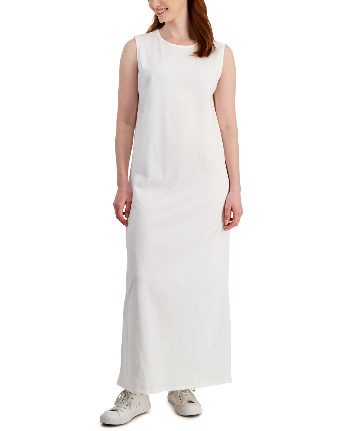 Style & Co Womens Cotton Sleeveless Maxi Dress