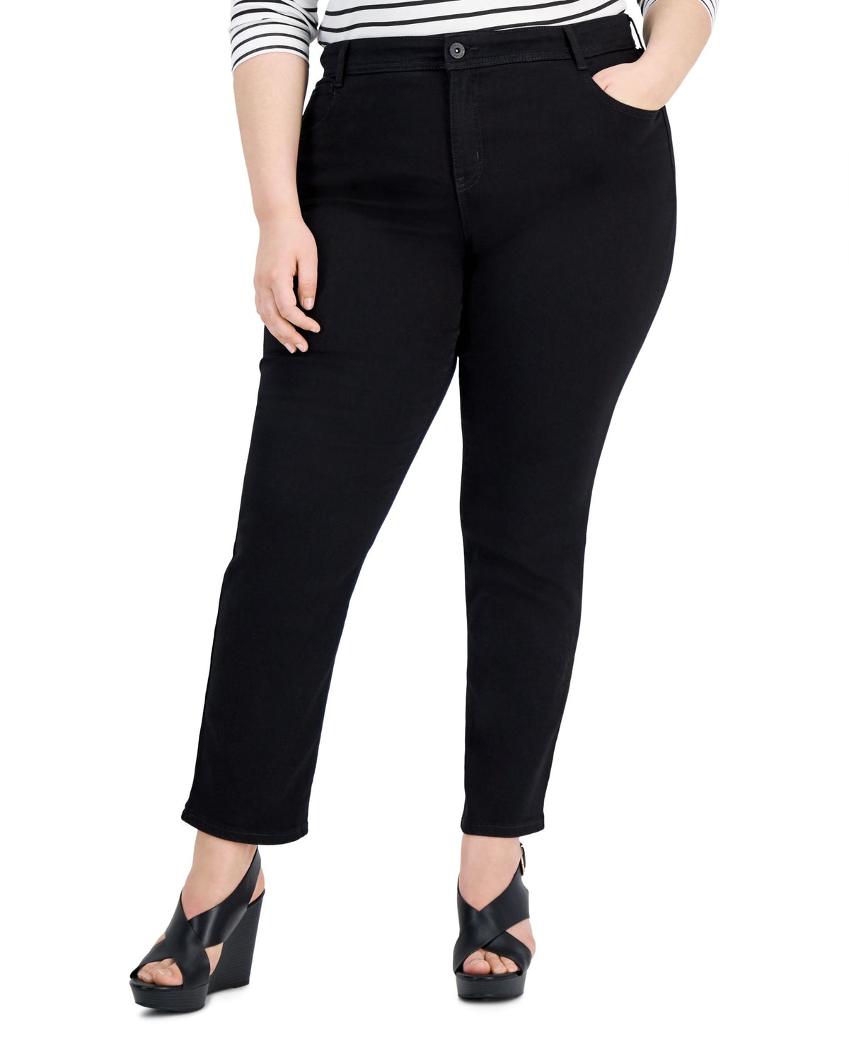 Style & Co Plus Size High Rise Slim Leg Jeans