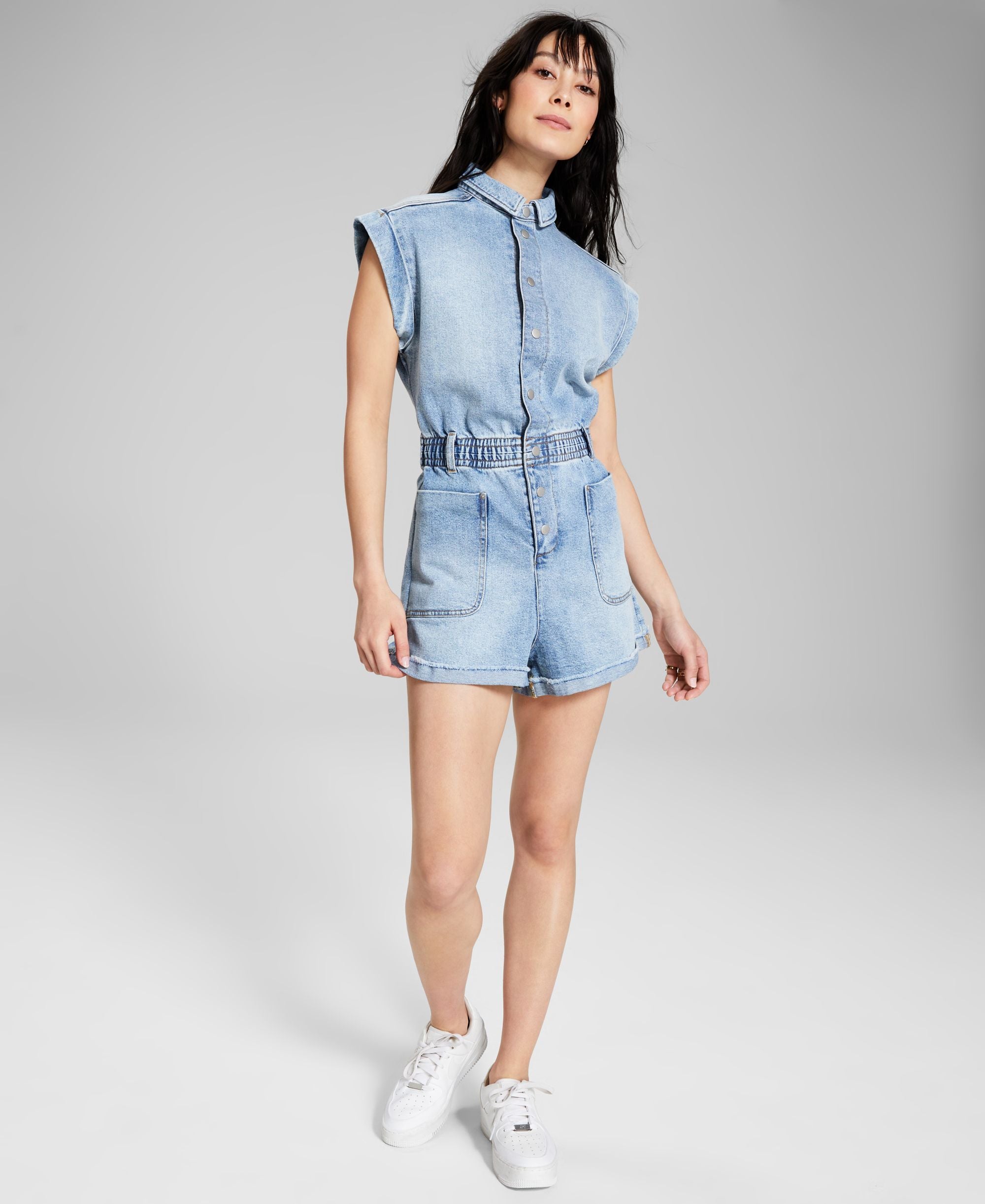 Now This Womens Denim Romper
