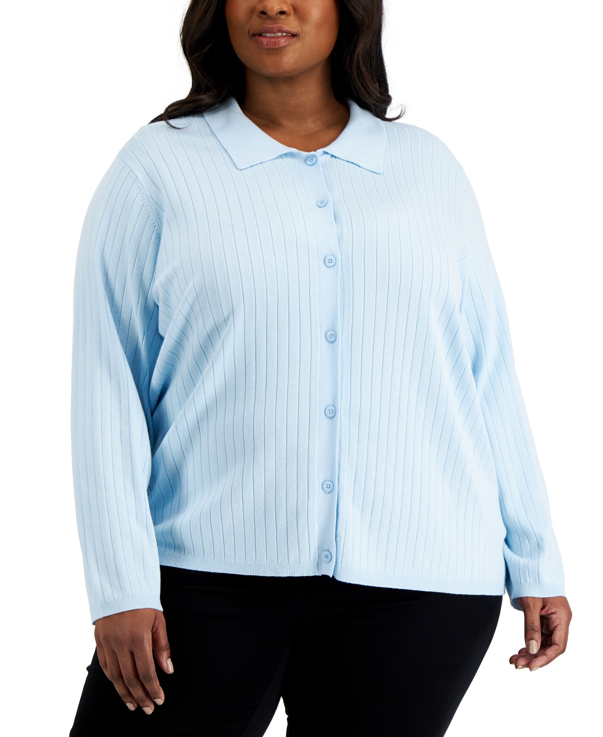 Calvin Klein Plus Size Collared Cardigan