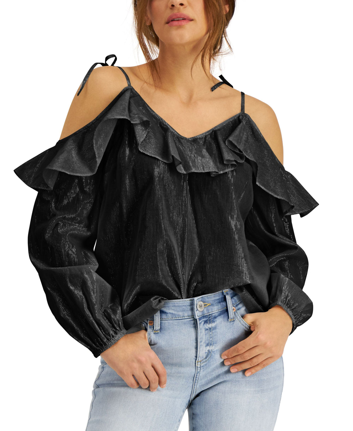 INC International Concepts Cold Shoulder Blouse