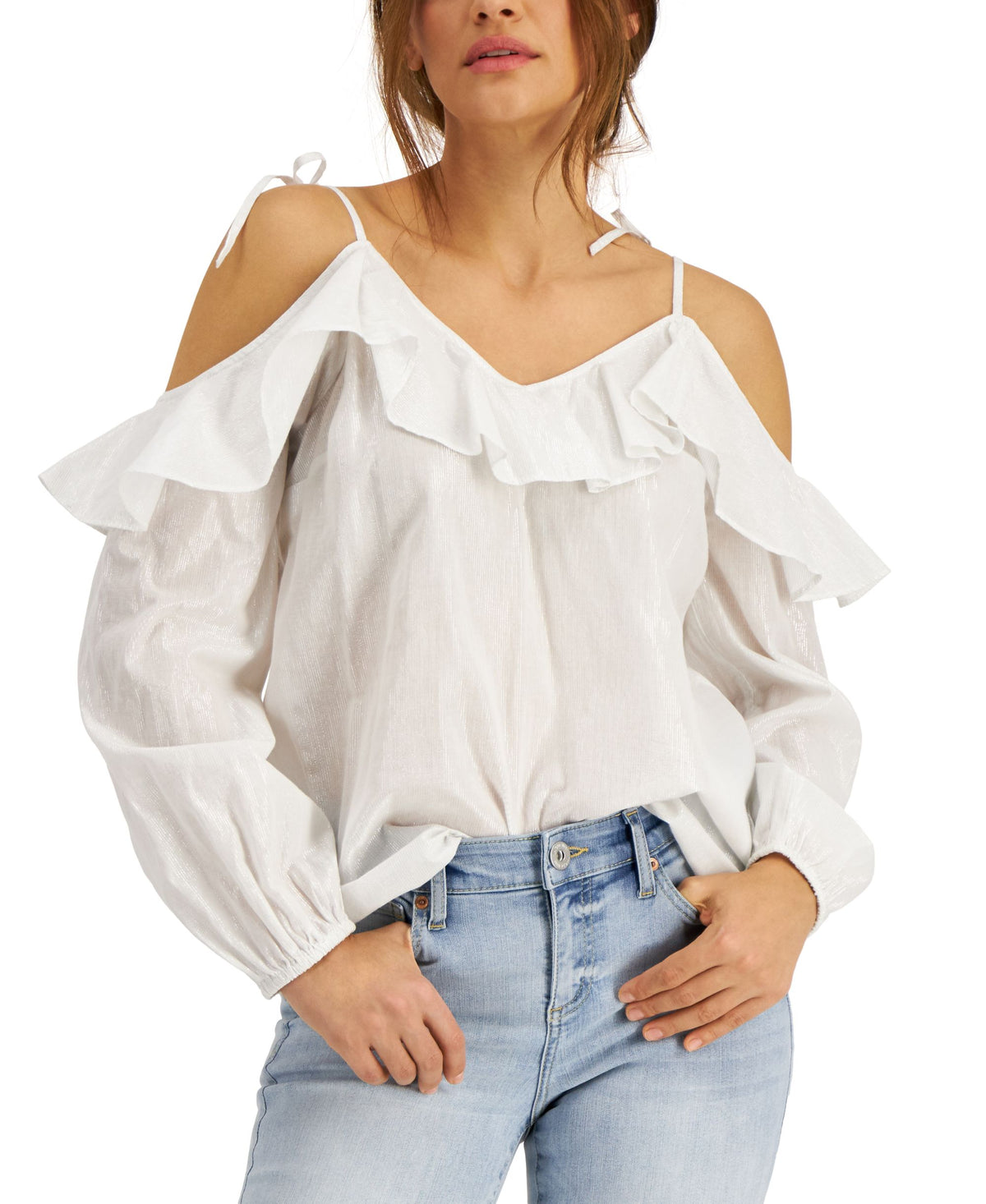 INC International Concepts Cold Shoulder Blouse