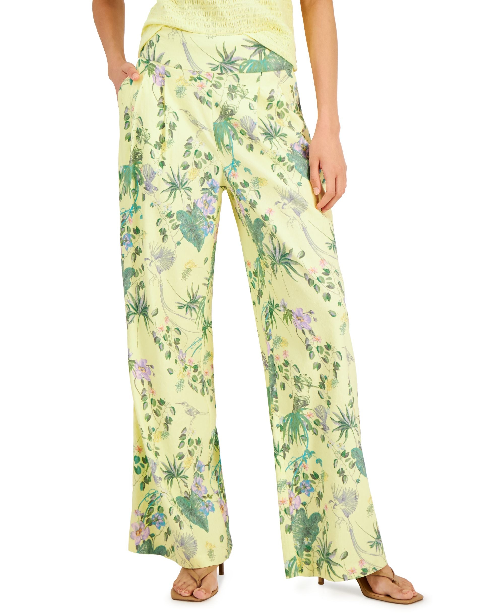 INC International Concepts Printed Wide Leg Pants
