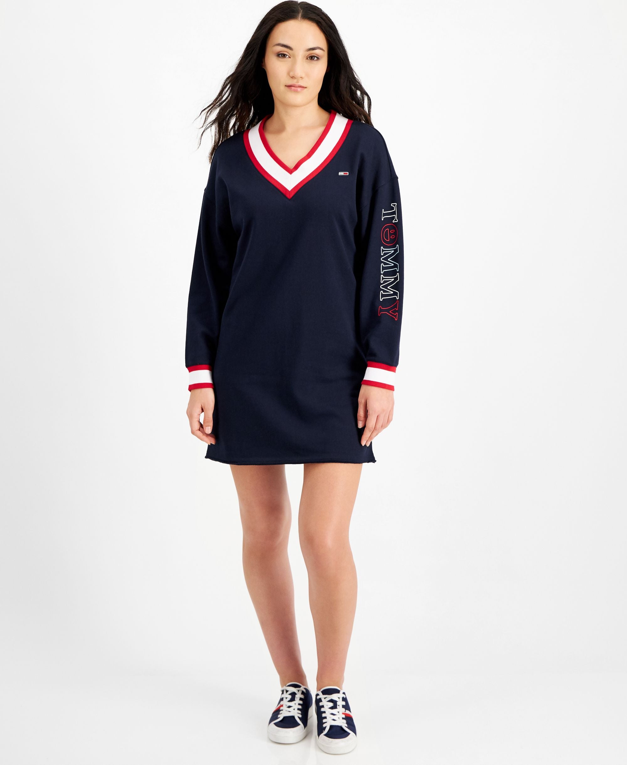 Tommy Jeans Contrast Trim Sweatshirt Dress