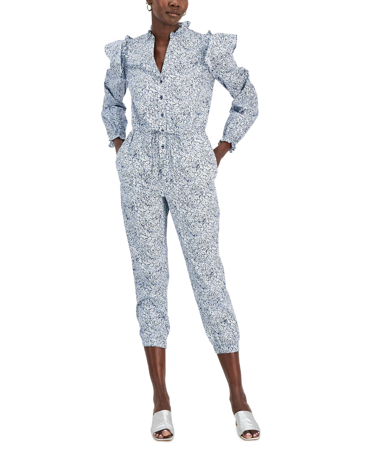 INC International Concepts Cotton Printed Jumpsuit