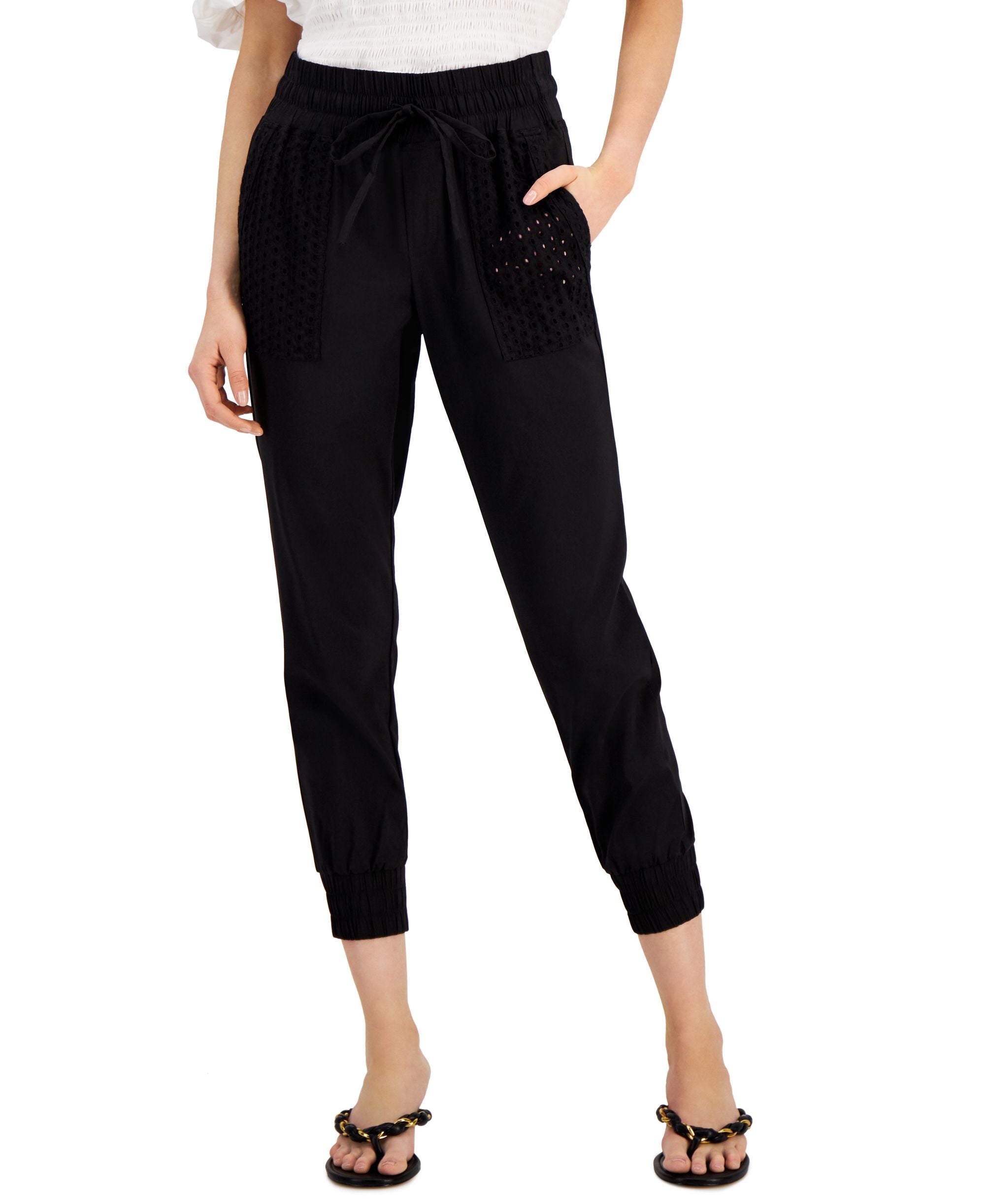 INC International Concepts Womens High Rise Eyelet Jogger