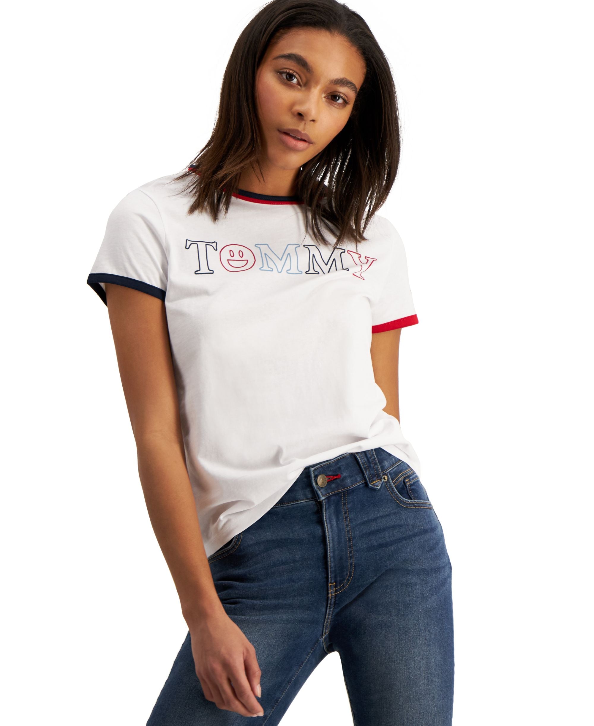 Tommy Jeans Short Sleeve Smiley Cotton T-Shirt