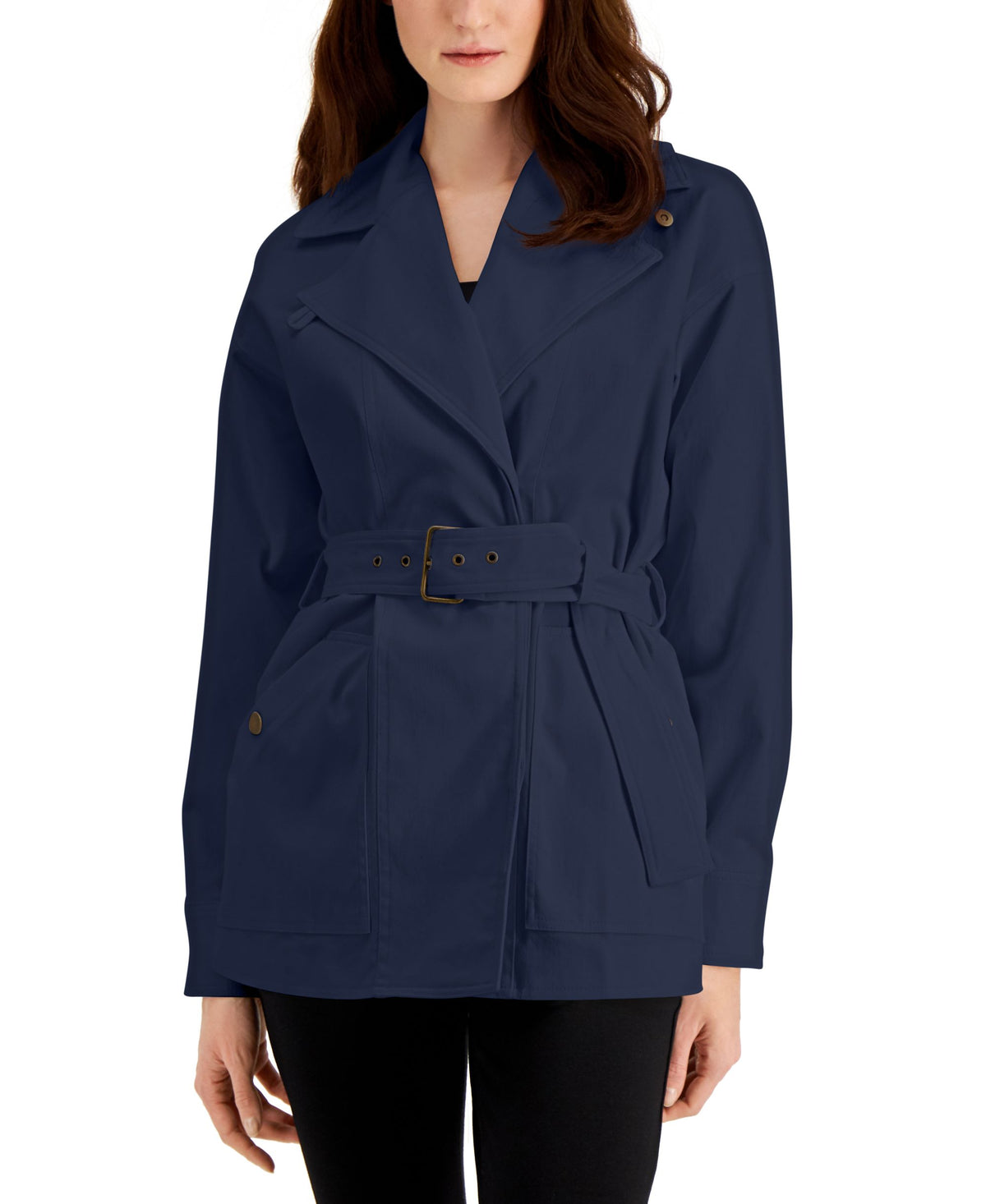 INC International Concepts Dropped Shoulder Trench Coat