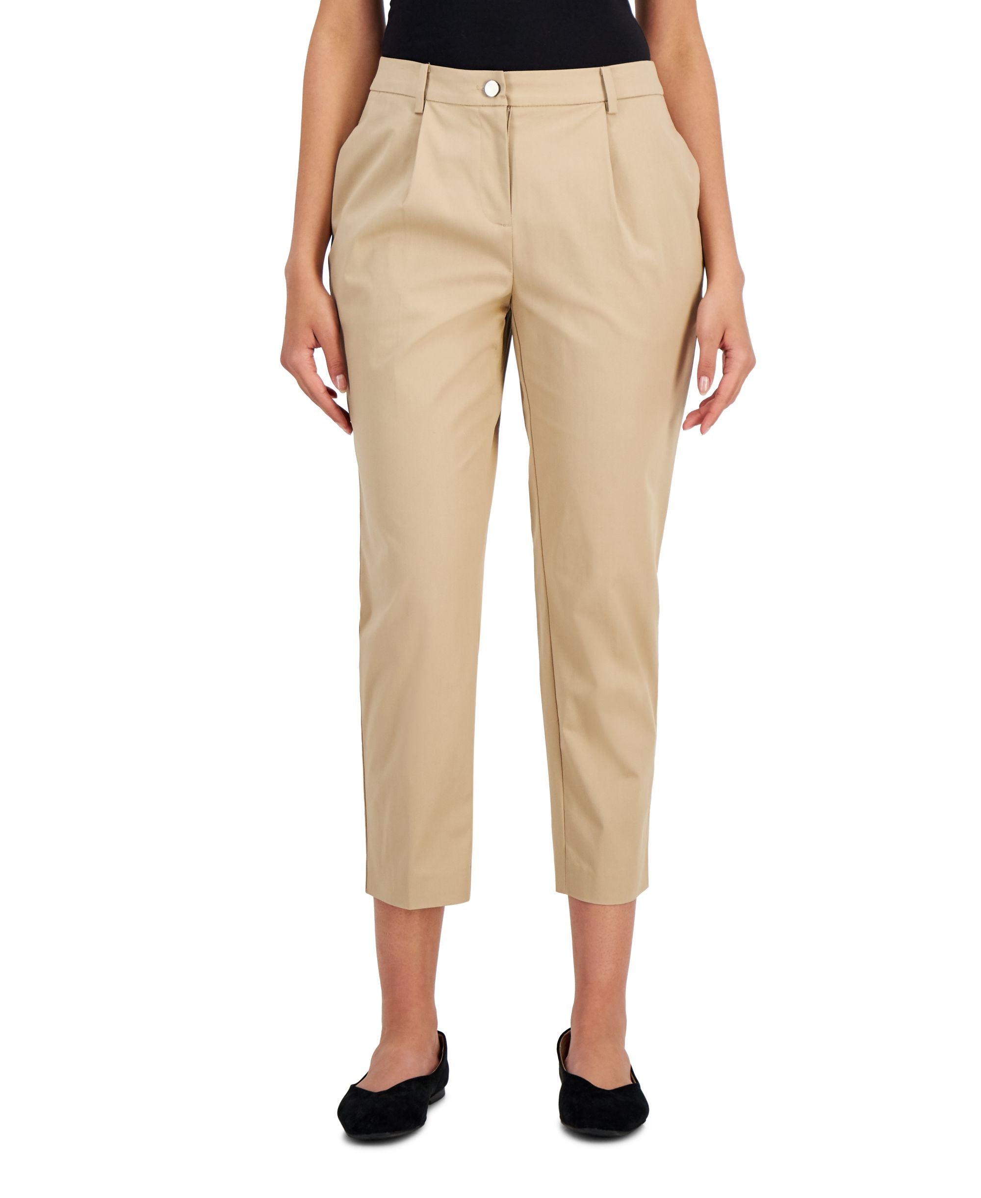 Alfani Petite Pleated Tapered Leg Pants