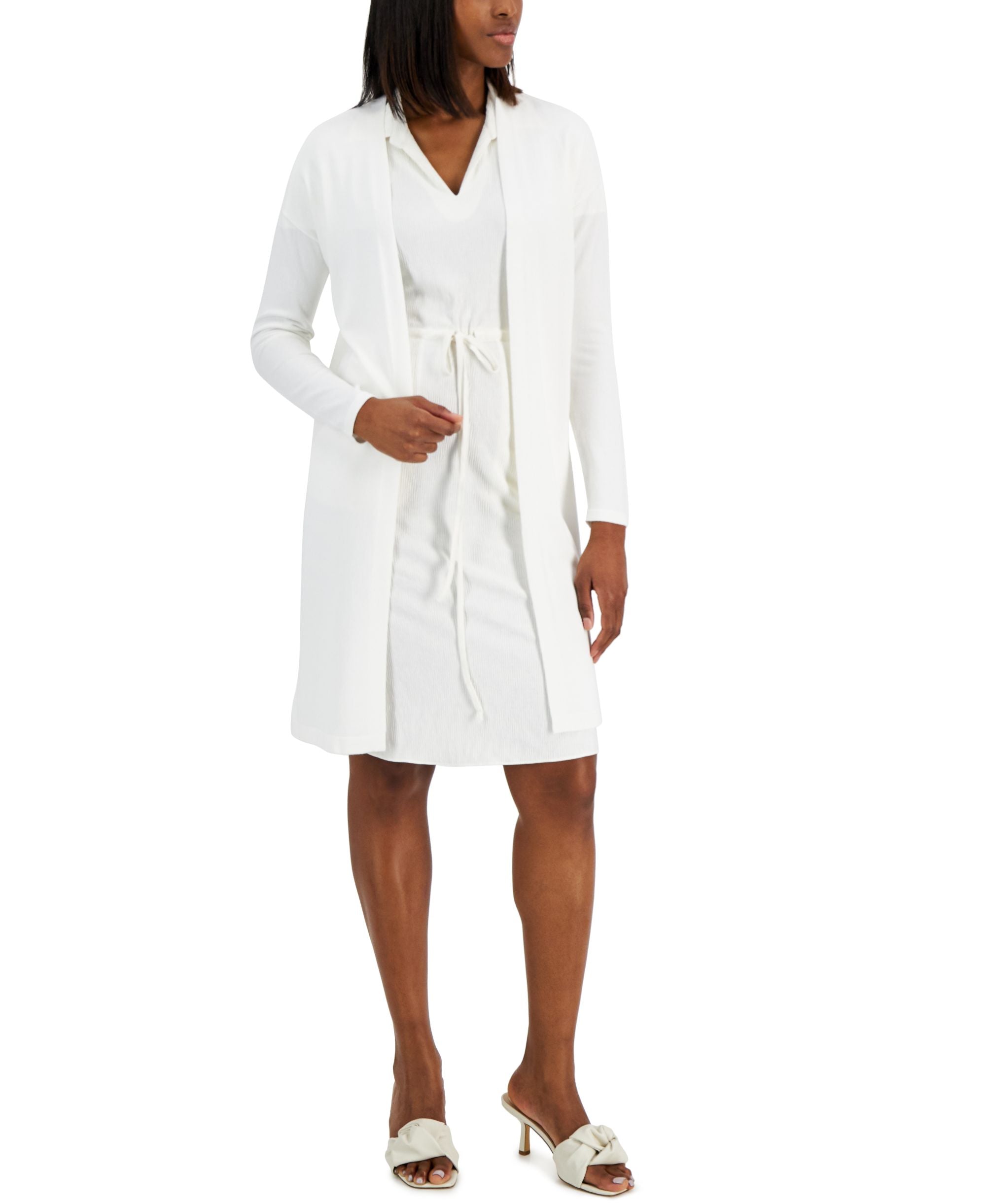 Alfani Open Front Duster Cardigan