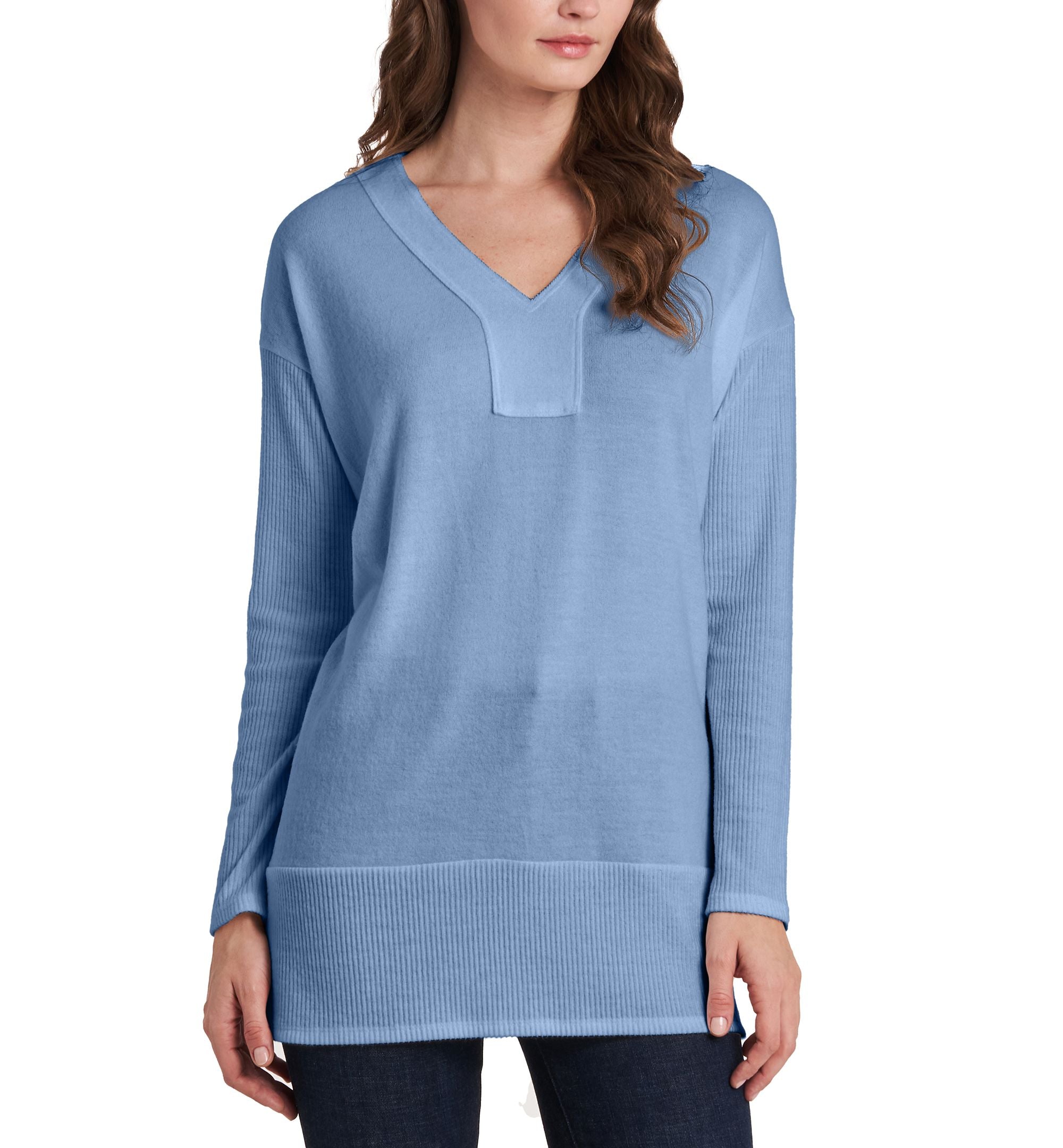 Vince Camuto V Neck Drop Shoulder Tunic