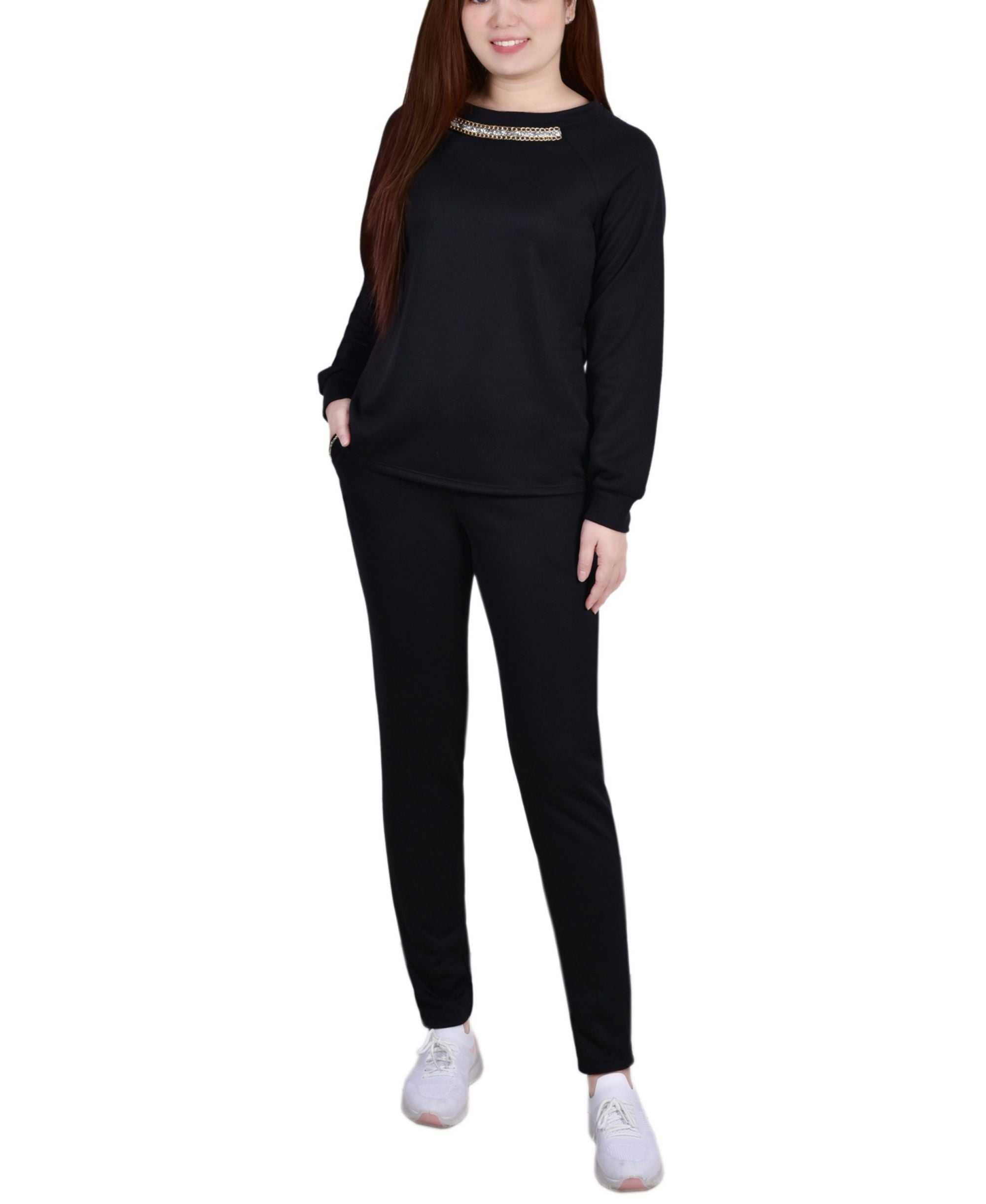 Petite 2 Piece French Terry Jogger Set