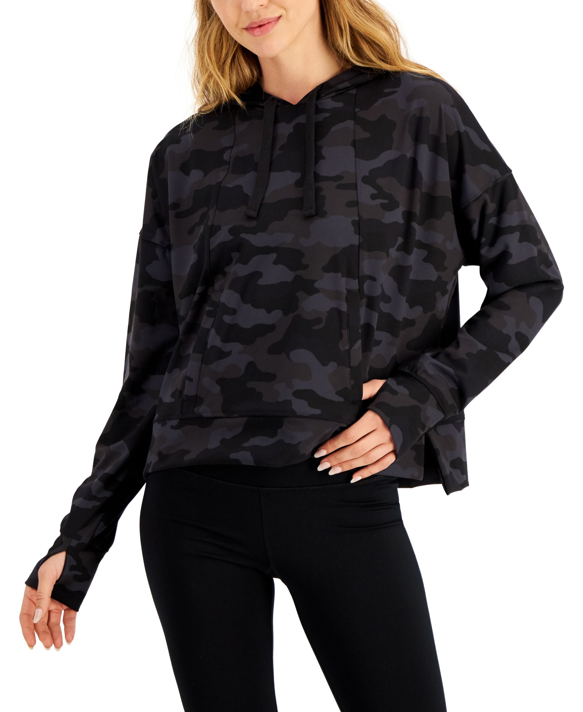 ID Ideology Womens Relaxed Camo Hoodie