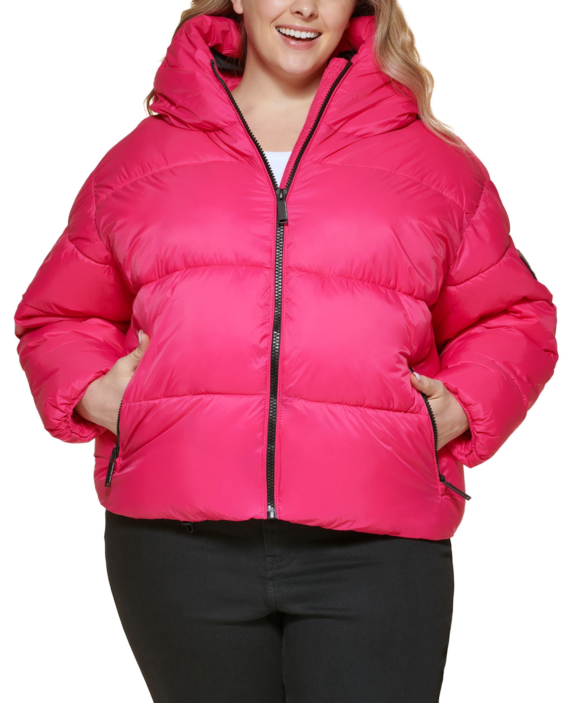 Calvin Klein Jeans Trendy Plus Size Hooded Puffer Jacket