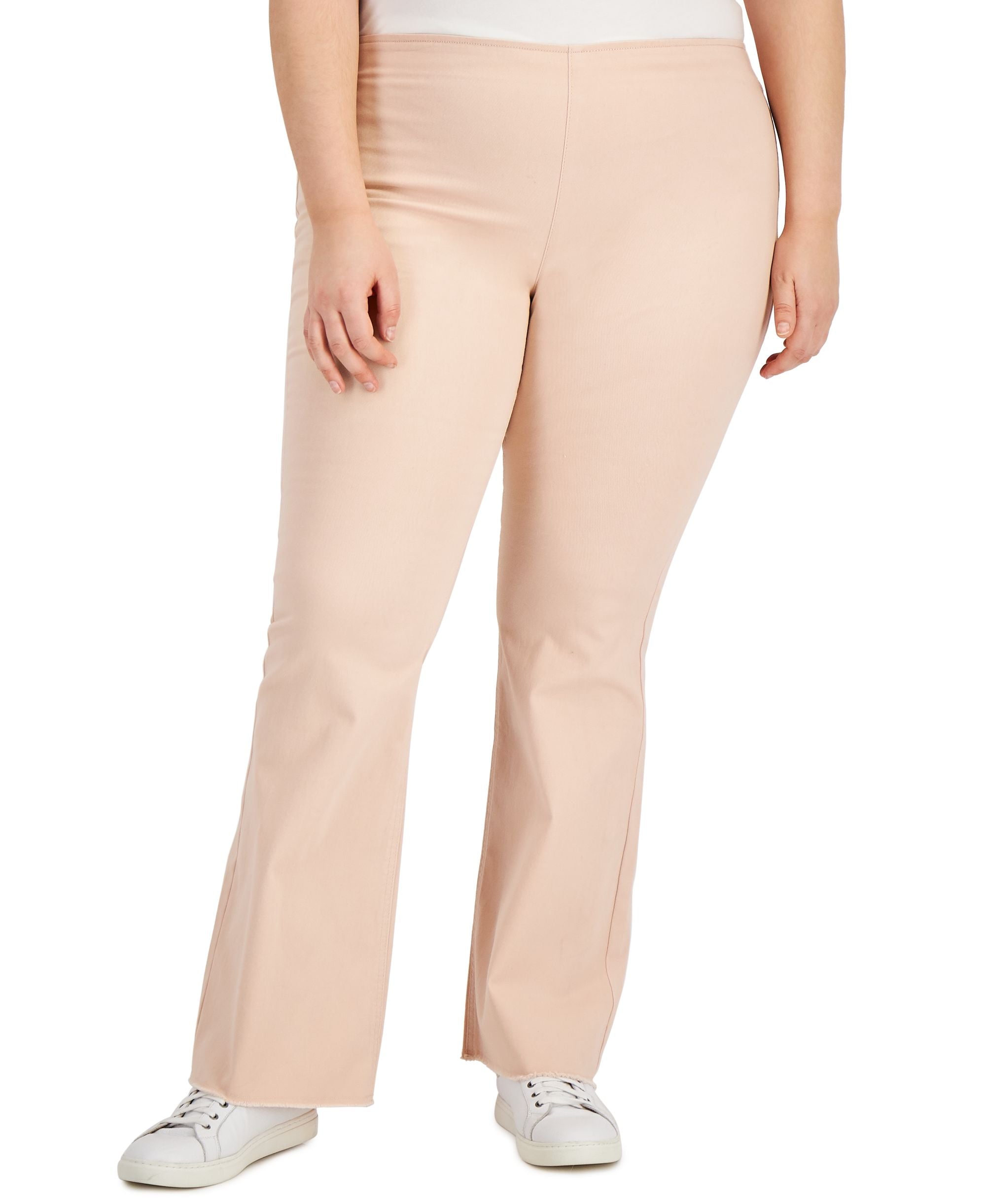 Tinseltown Trendy Plus Size Pull On Flare Leg Jeans