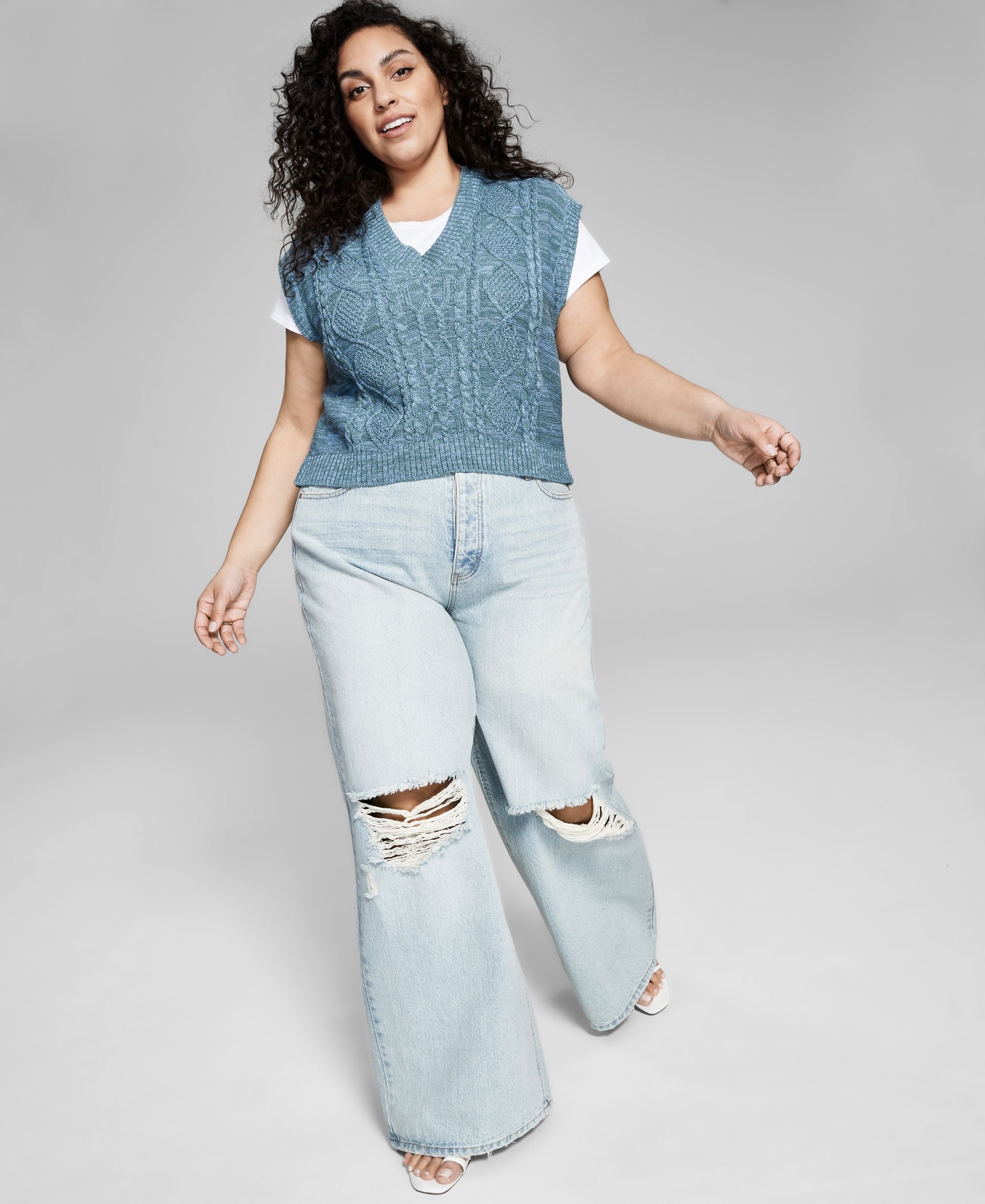 Now This Trendy Plus Size Sweater Vest