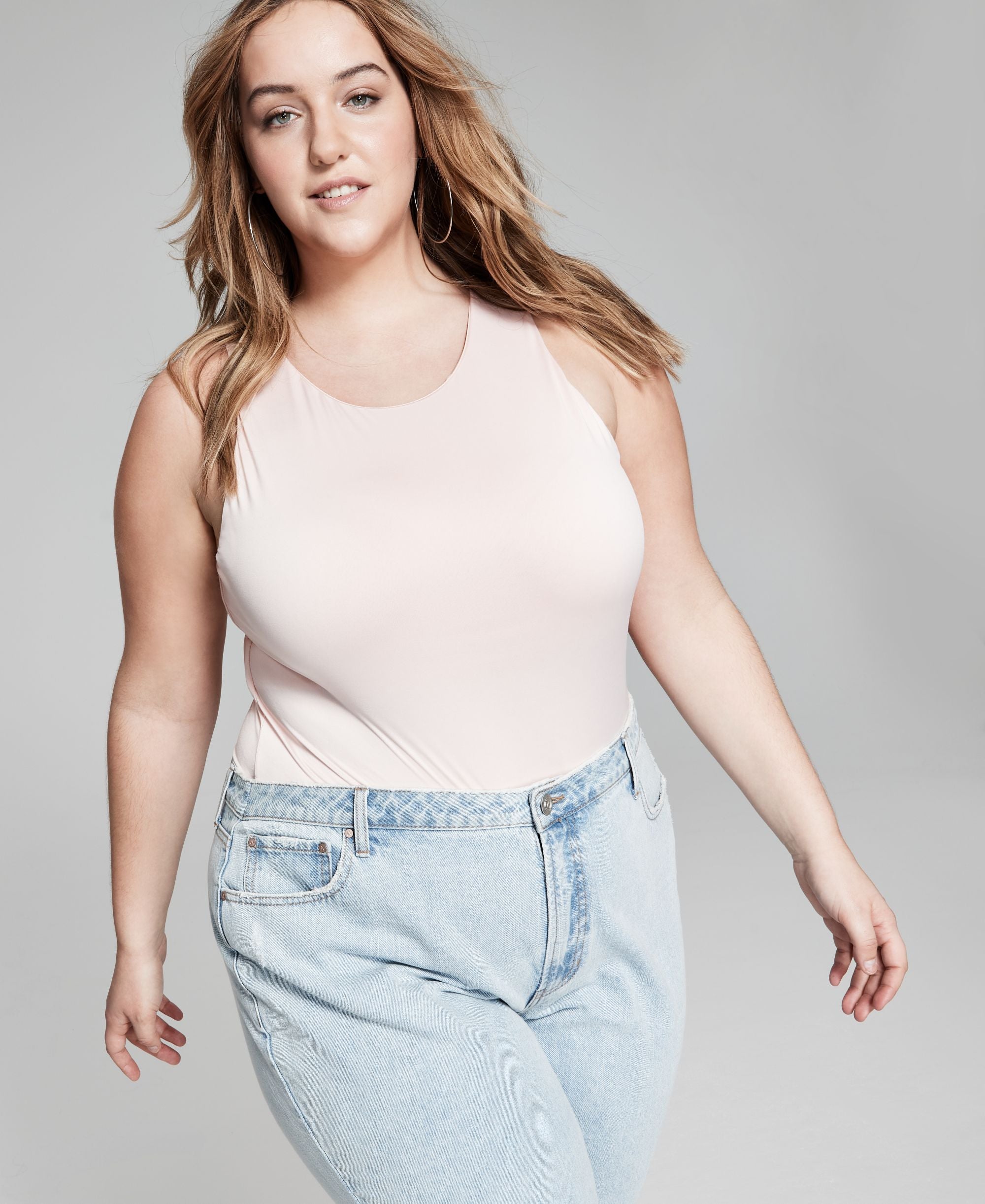 Now This Plus Size High Neck Bodysuit