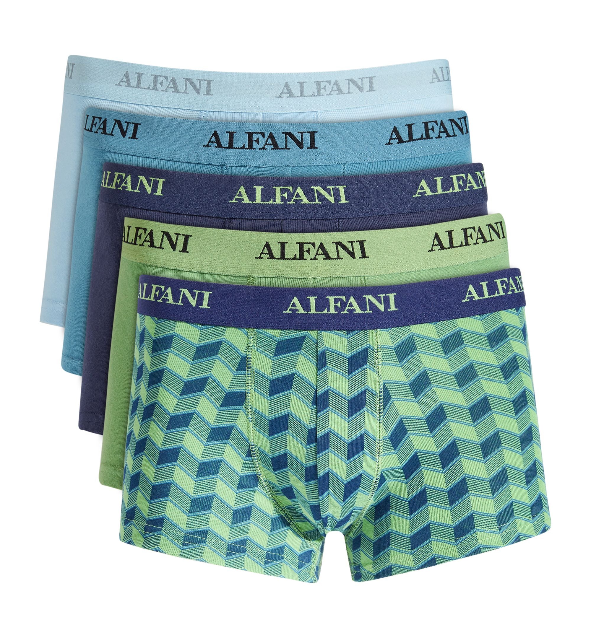 Men's 5-Pk. Chevron & Solid Trunks