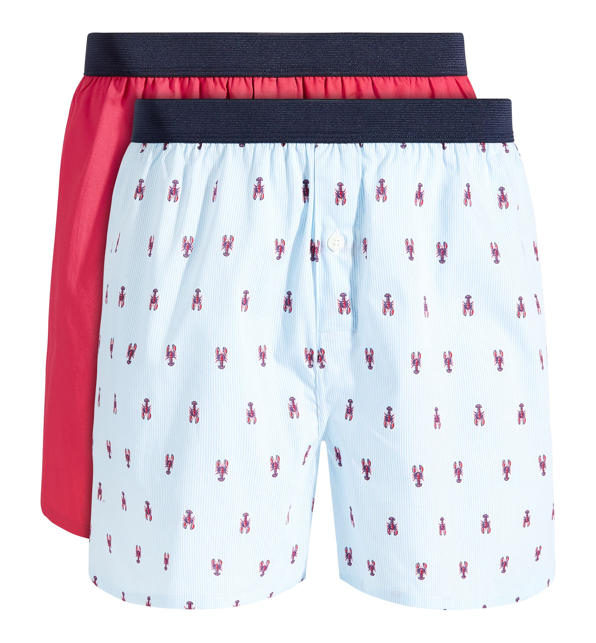 Club Room Men's 2-Pk. Lobster & Solid Boxer Shorts