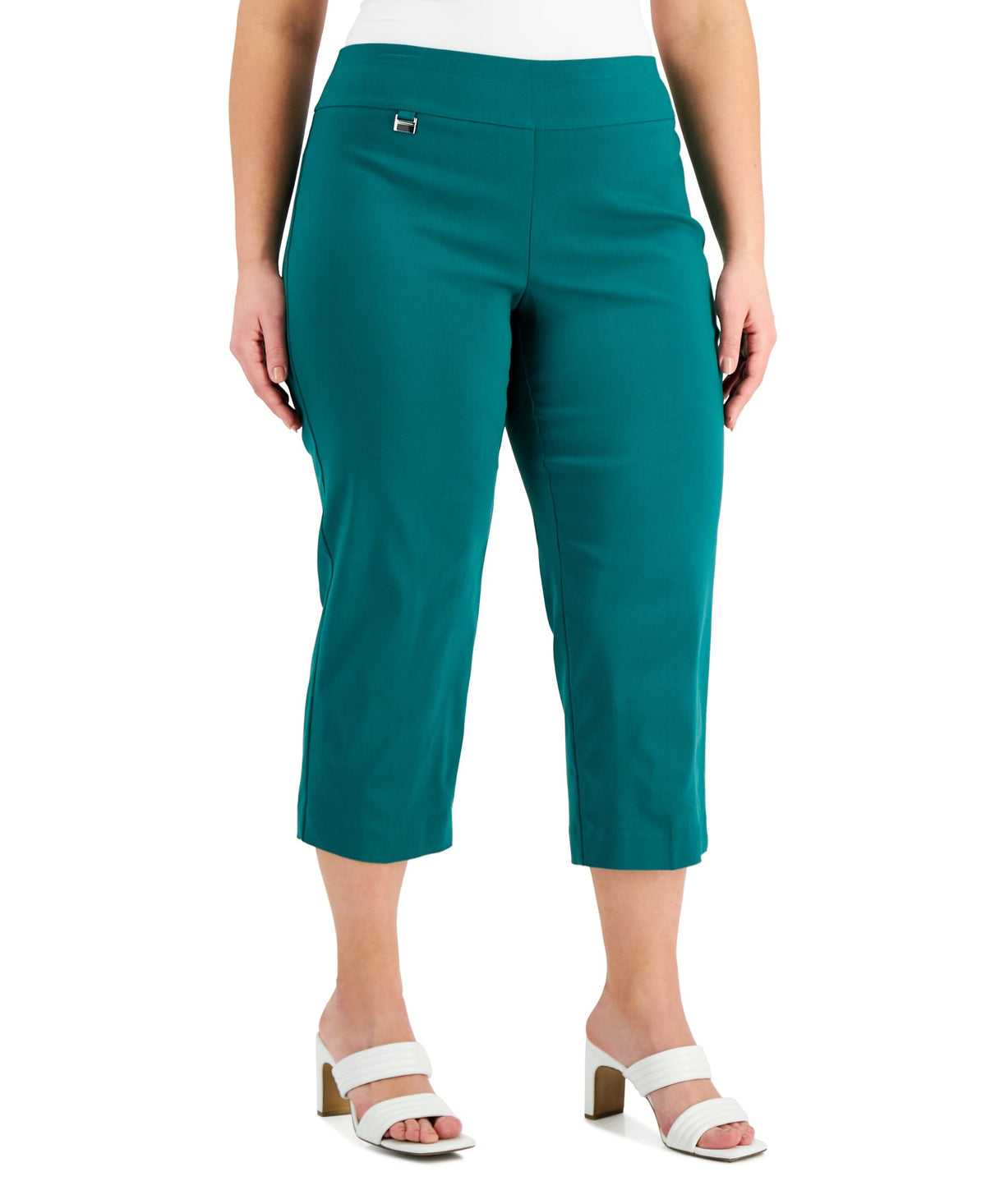 Plus Size Tummy-Control Capri Pants