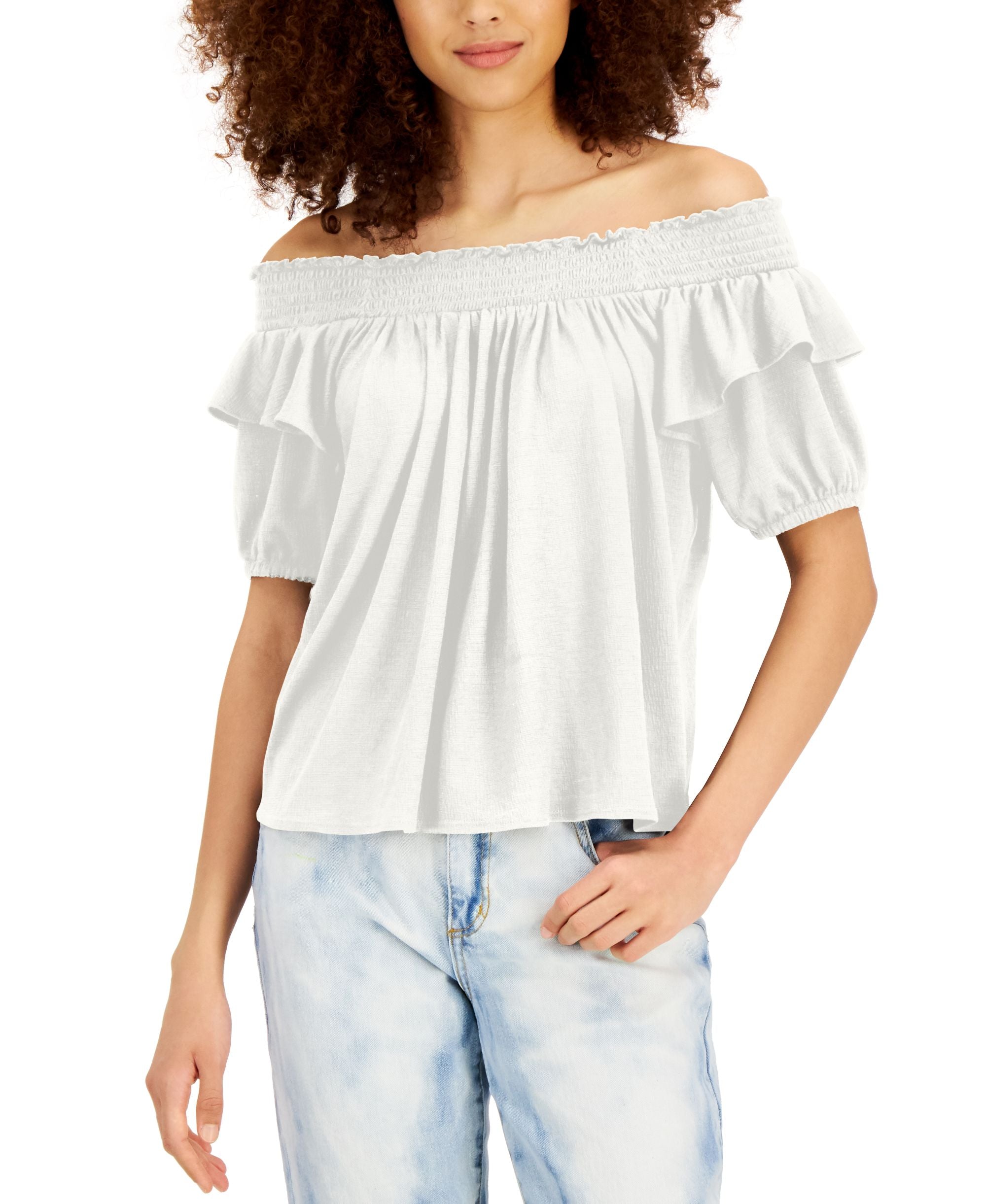 INC International Concepts Plus Size Off The Shoulder Top