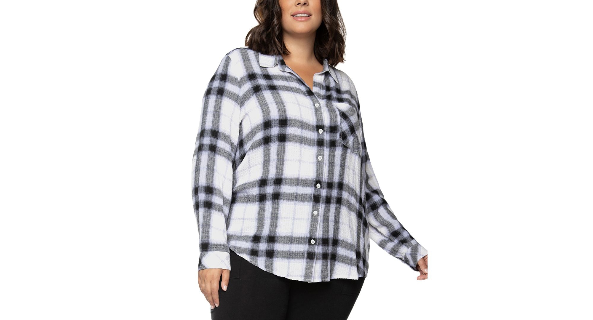 Plus Size Plaid Shirt