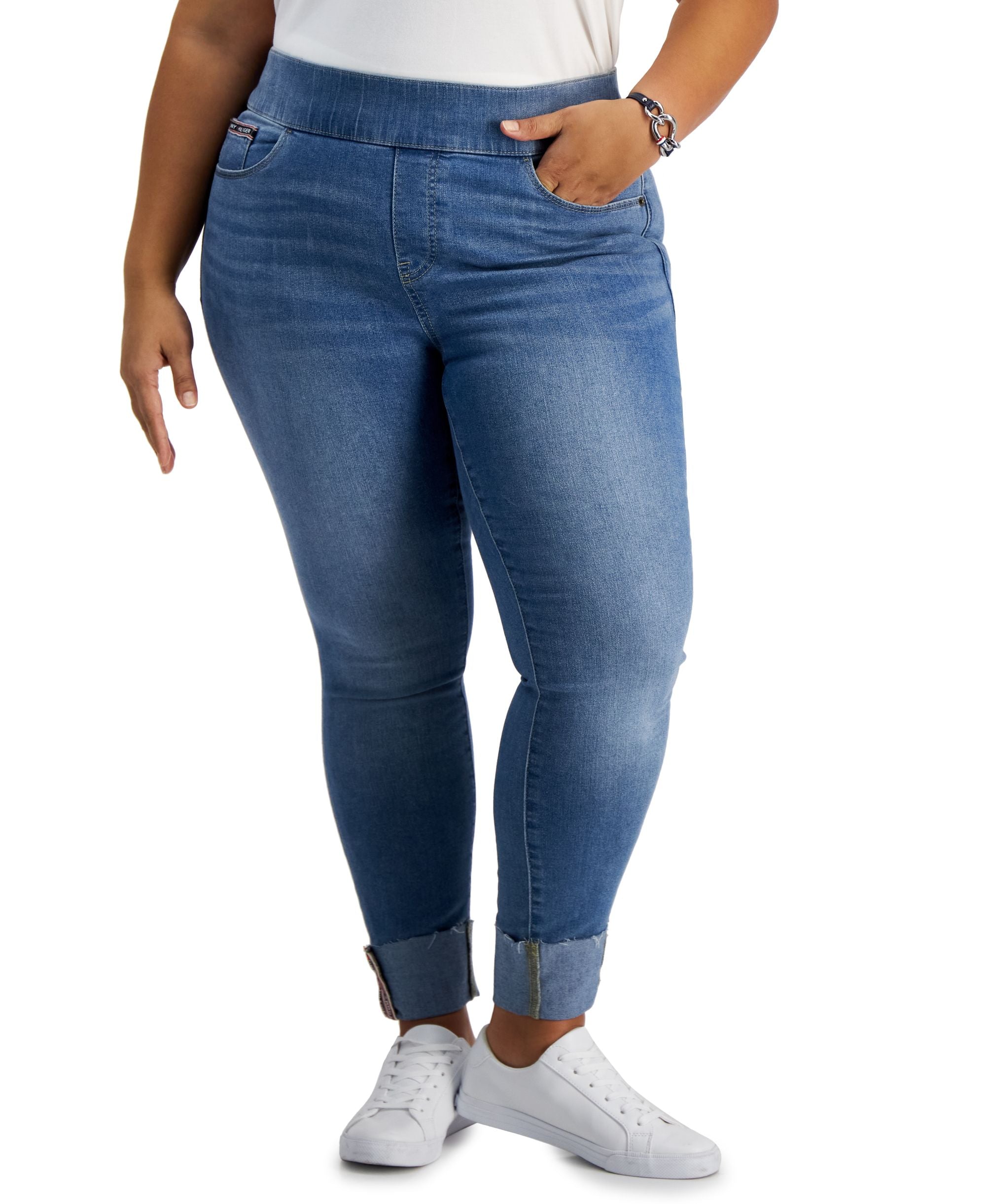 TH Flex Plus Size Gramercy Pull-On Skinny Jeans
