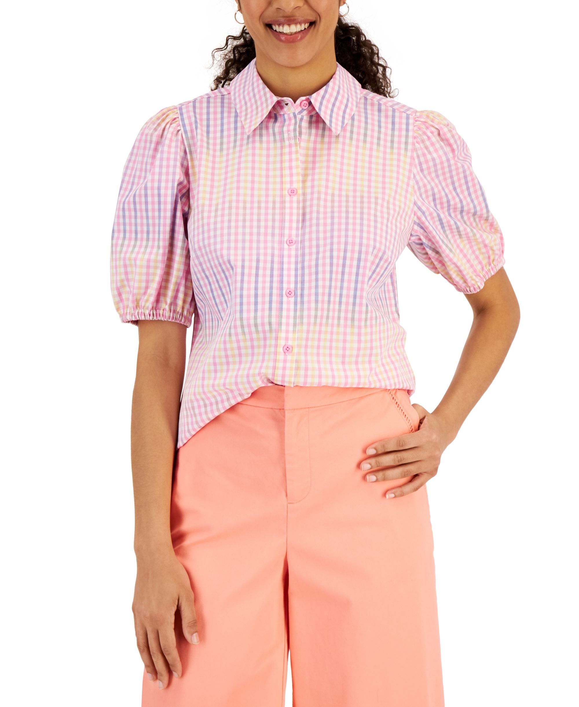 Woven Ombre Gingham Shirt