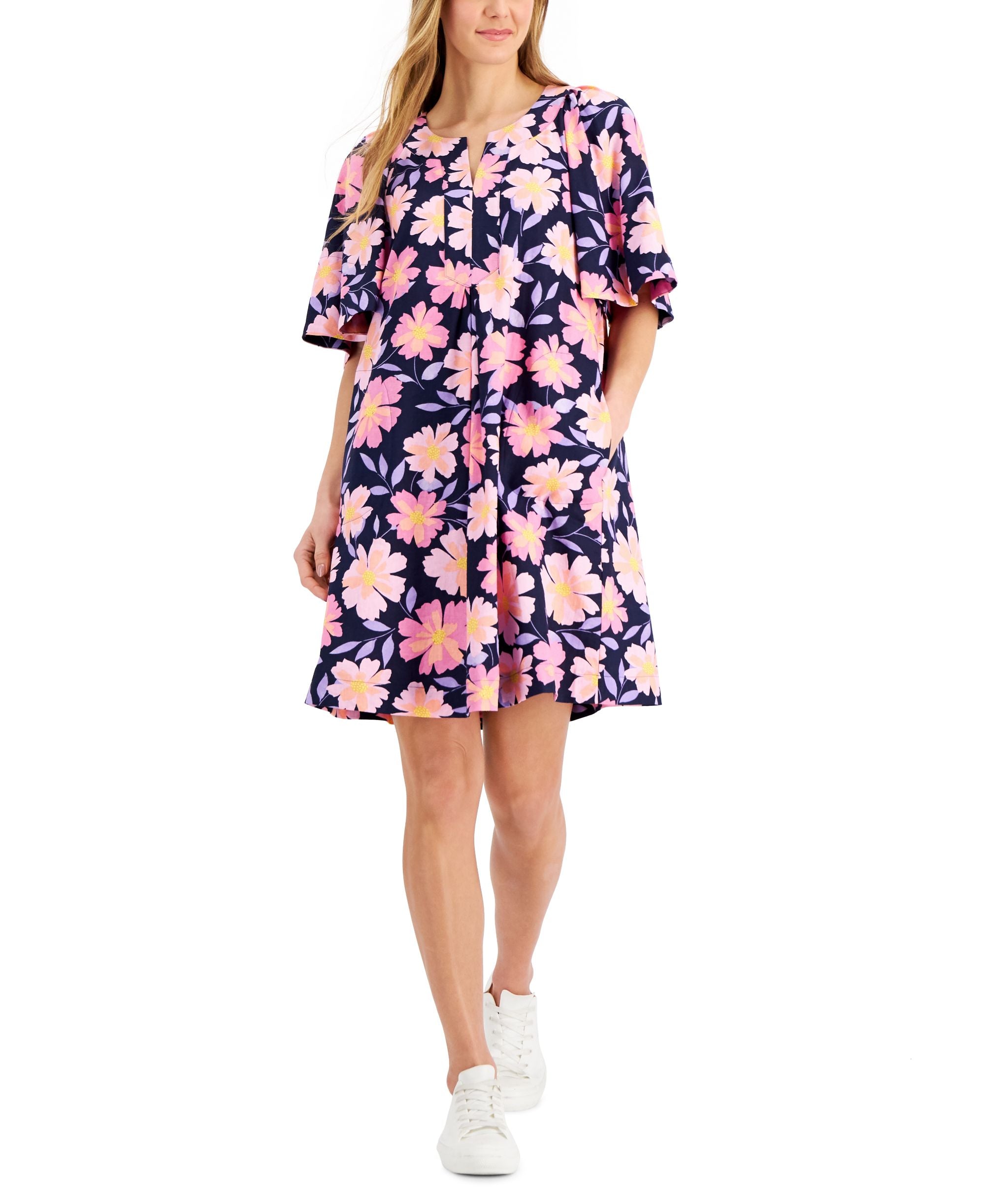 Charter Club Petite Printed Pullover Dress