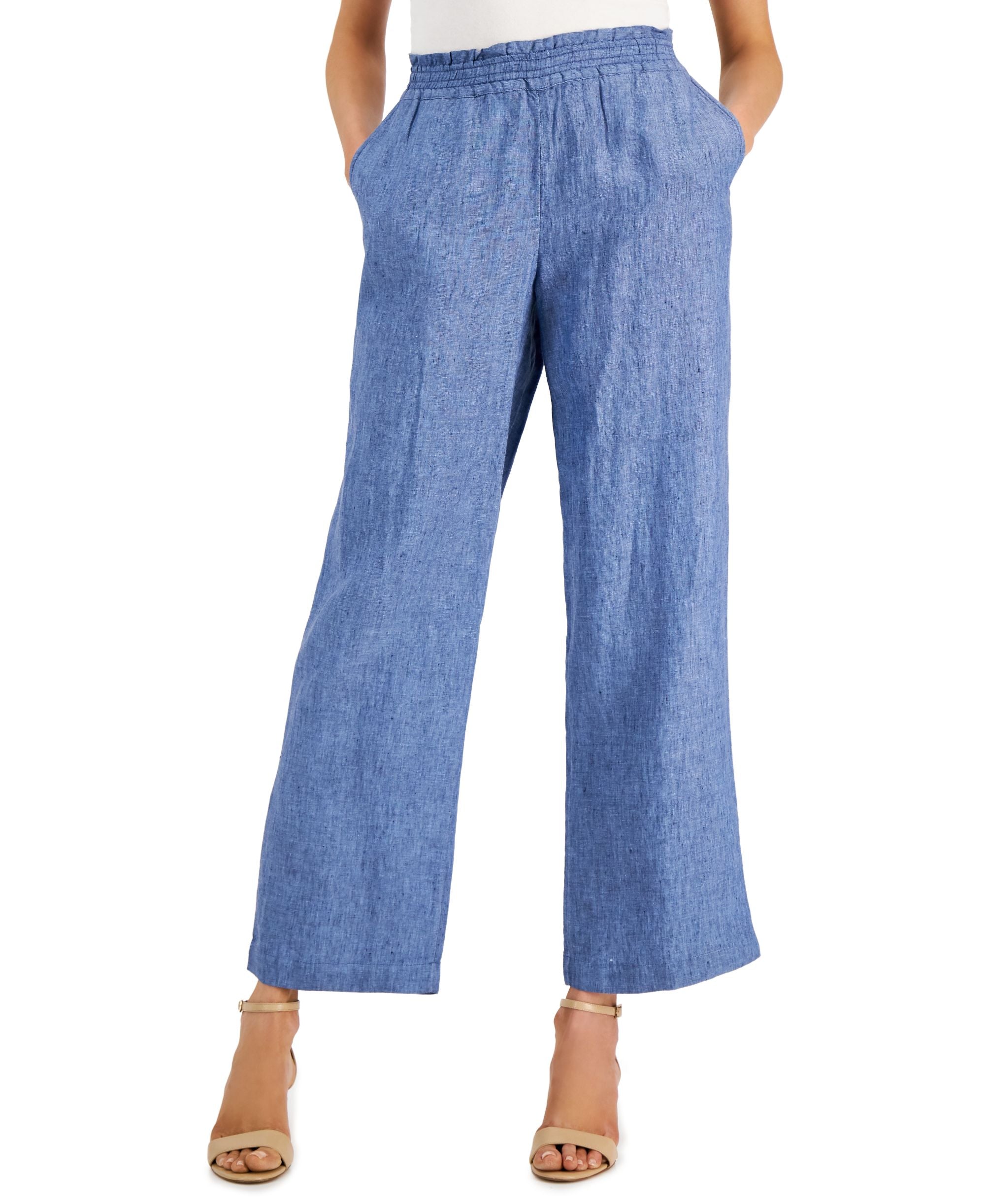 Charter Club Linen Pull-On Pants