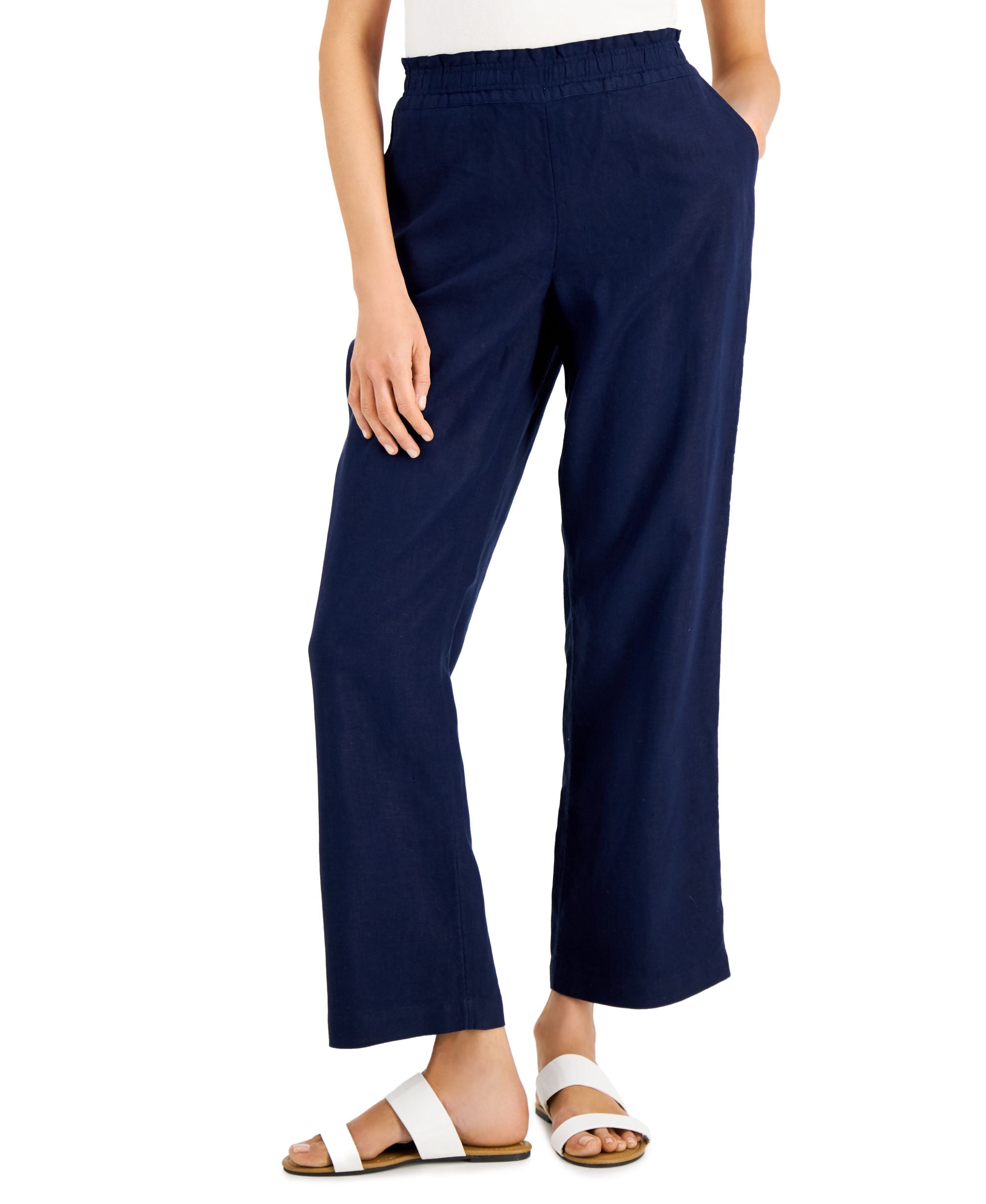 Charter Club Linen Pull-On Pants