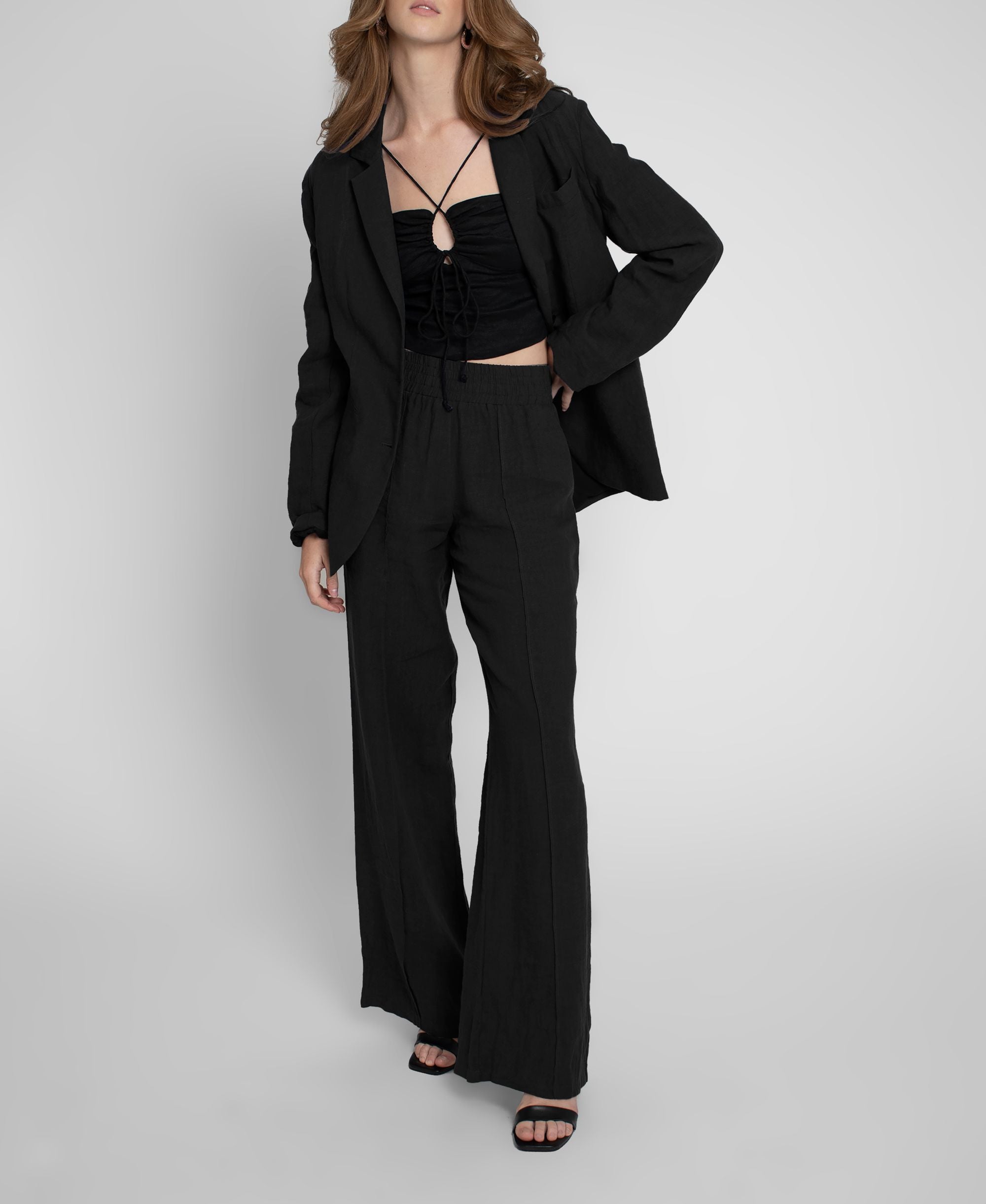 Nicole Miller Oversized Linen Blazer