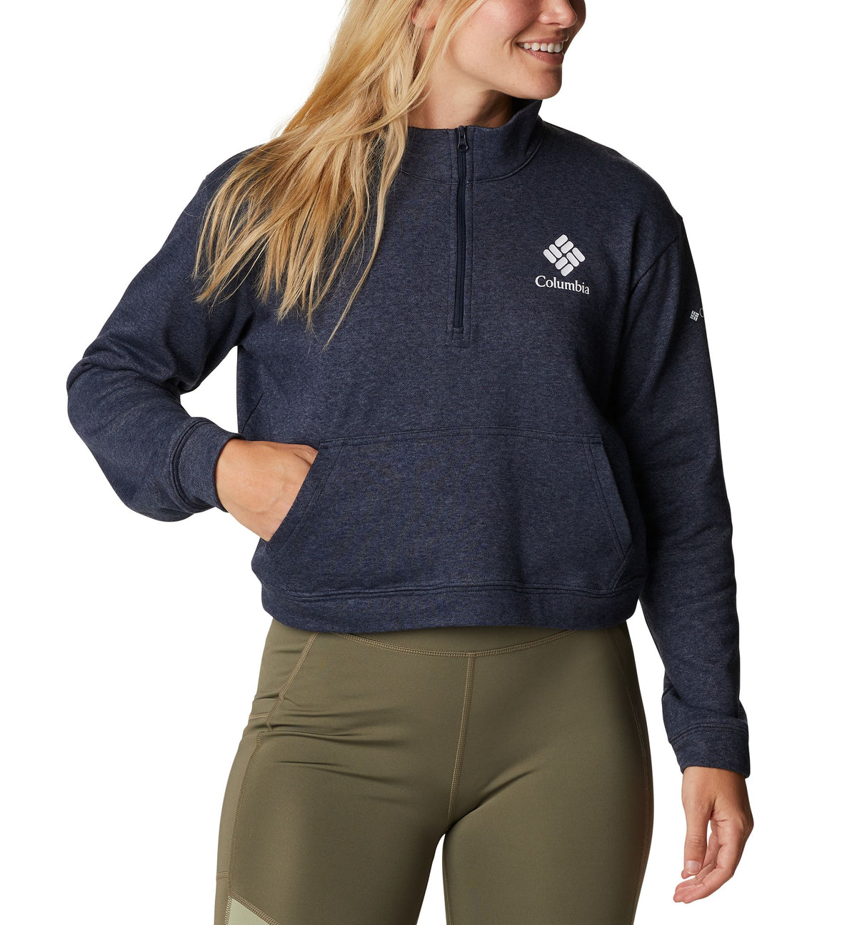 Columbia Womens Trek French Terry Half Zip Top